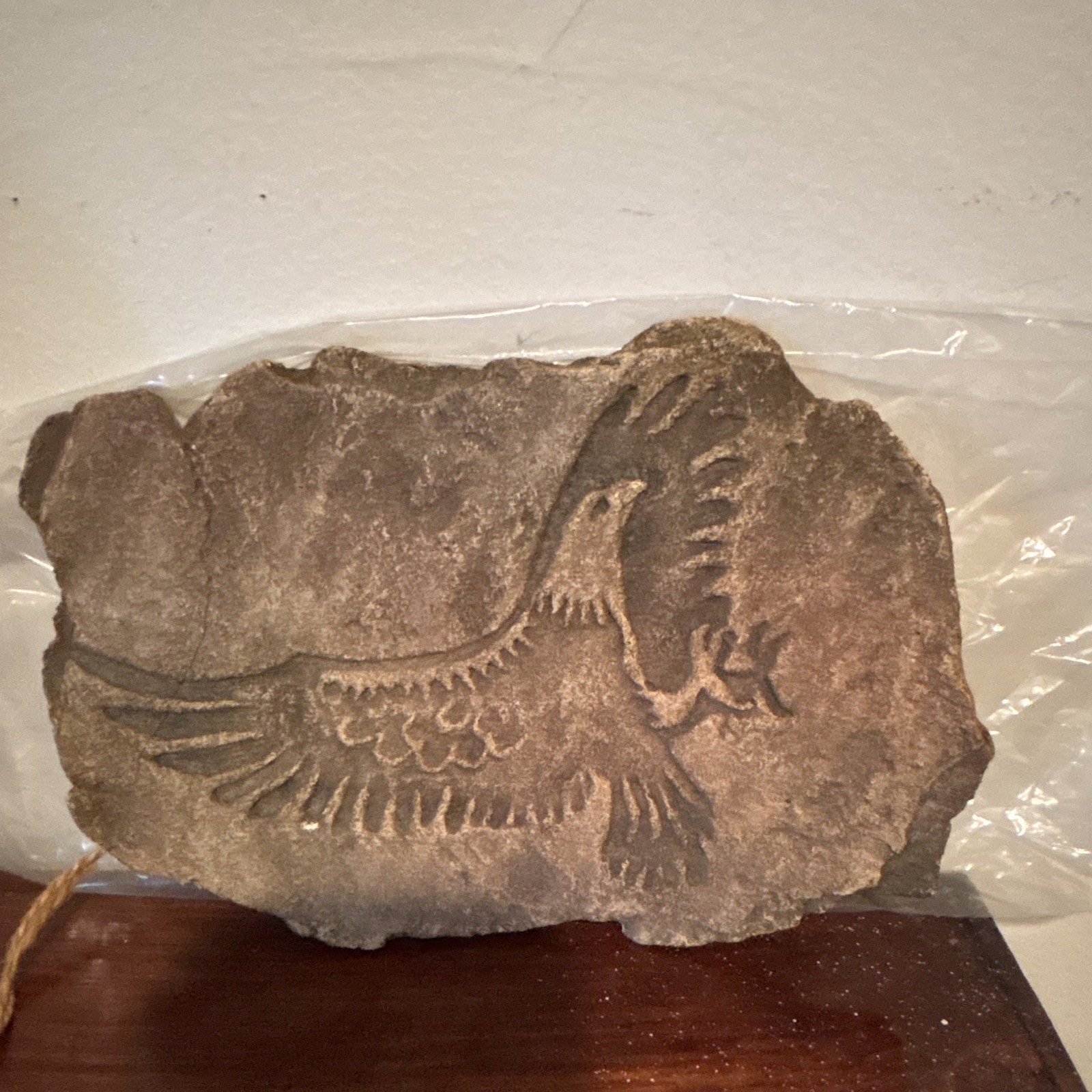 Jonou Designs FRAGS Bird Stone Sculpture Plaque Signed John Rumming 1985