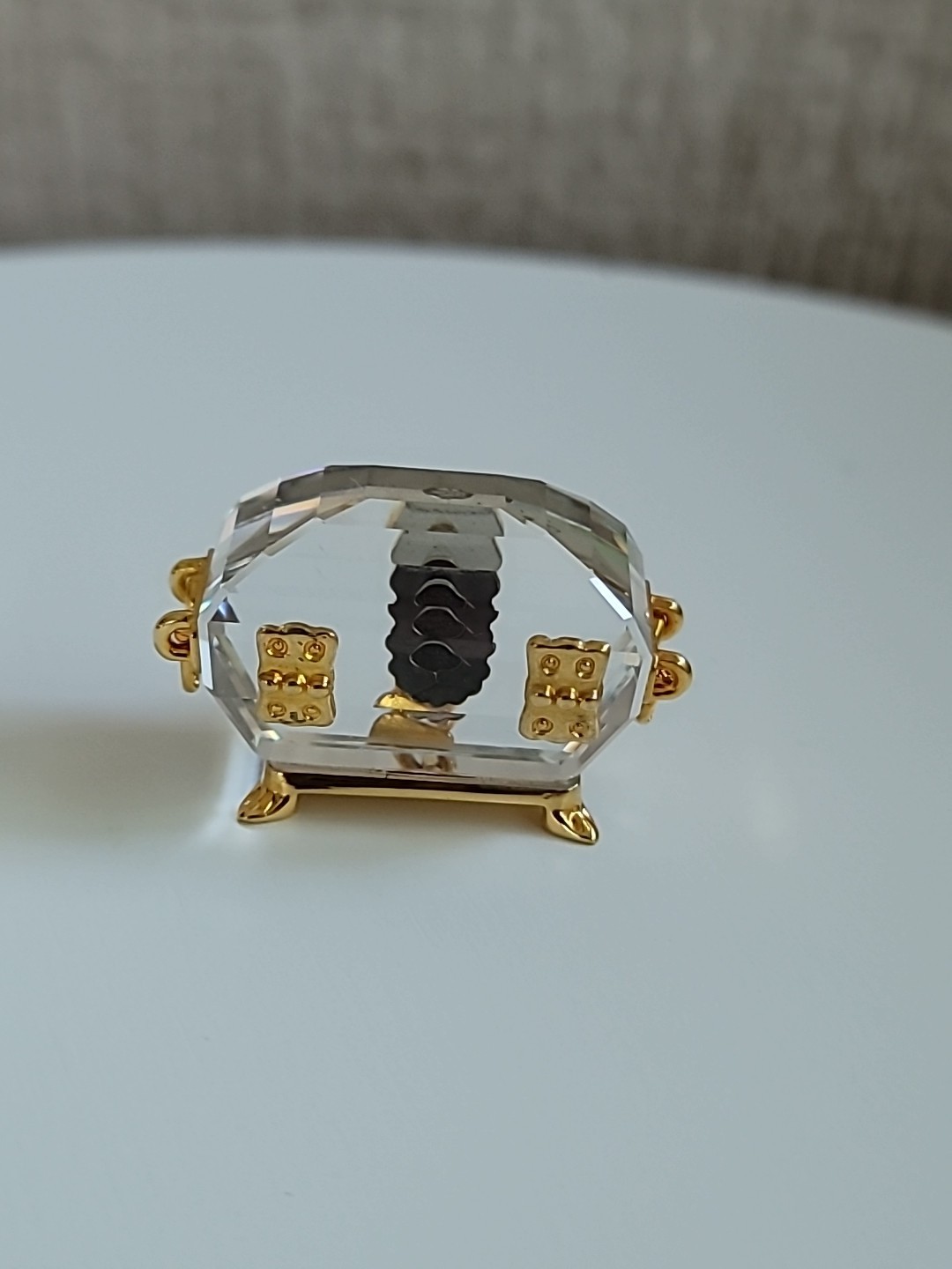 Swarovski Crystal – Mini Treasure Chest With Gold Accents