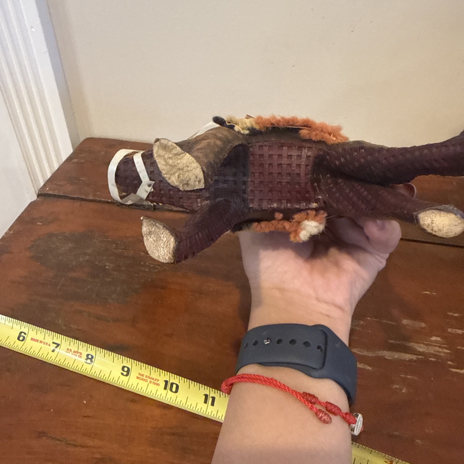 Vintage Handmade Leather Camel with Desert Rider
