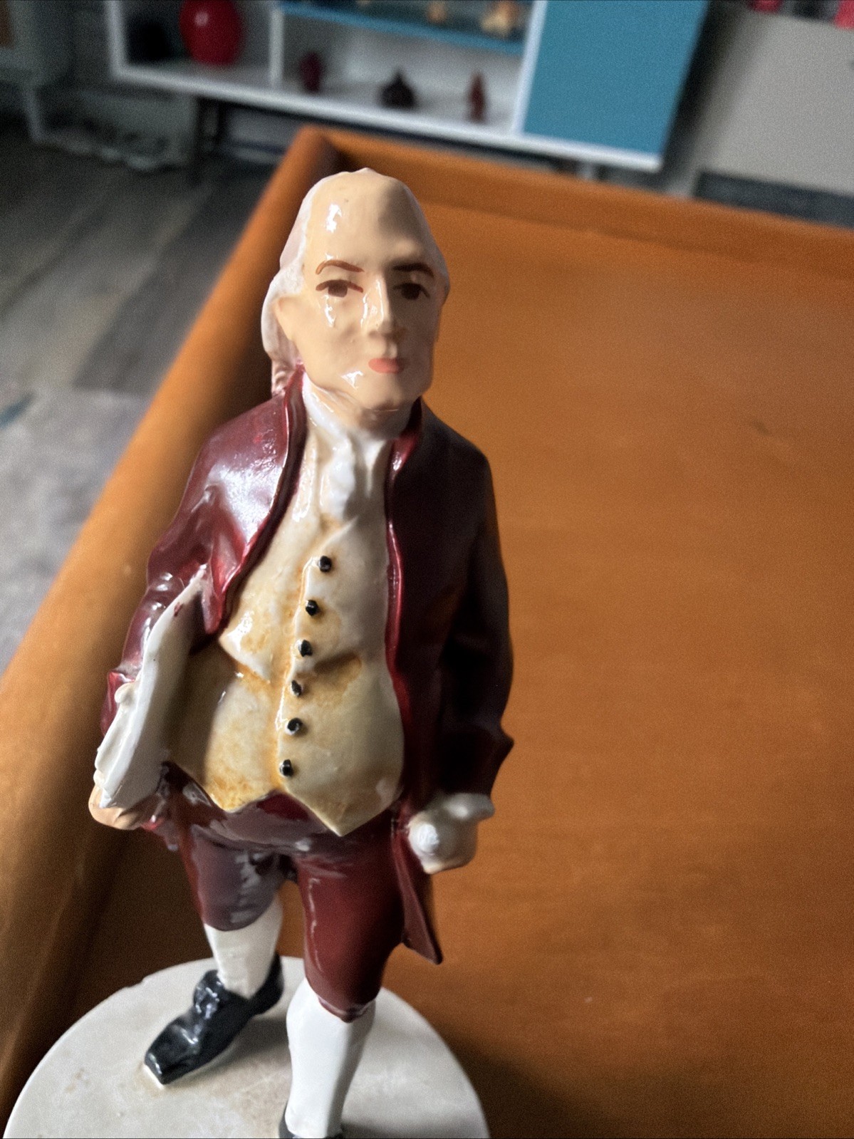 Vintage Benjamin Franklin figurine made by Sebastian Miniatures. Good condition.