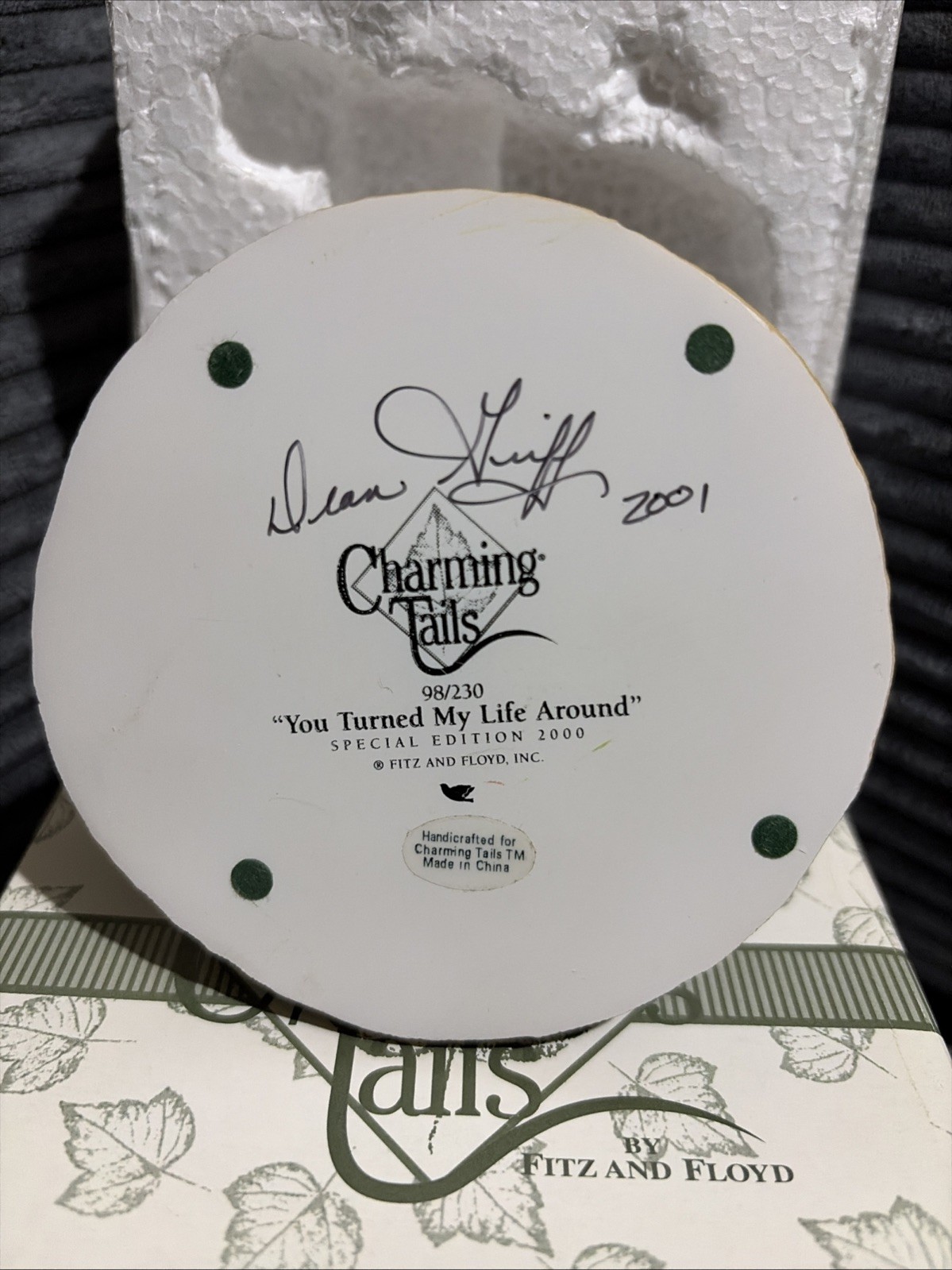 Charming Tails You Turned My Life Around Signed 2001 Special Edition #98/230 MIB