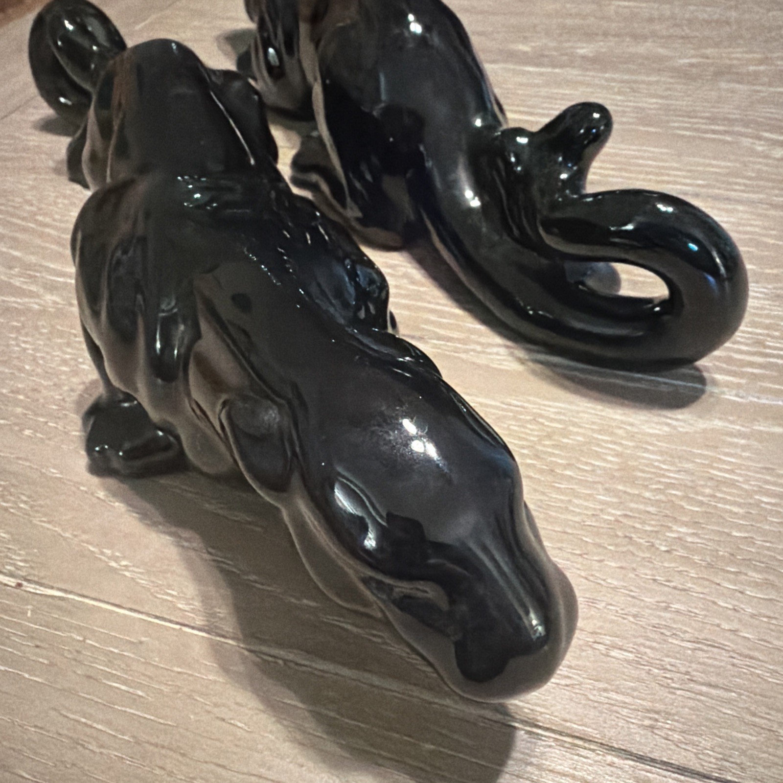 VTG Black Panthers MidCentury Modern Set of 2. 14″ MCM please read description