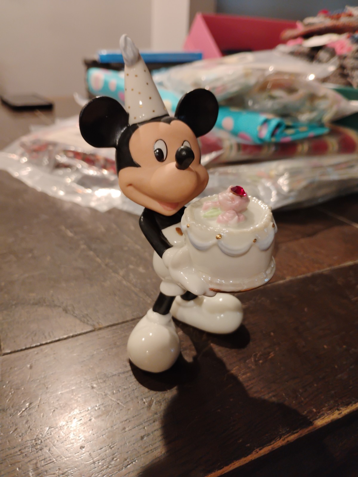 Lenox Birthday Mickey July Ruby Red C6