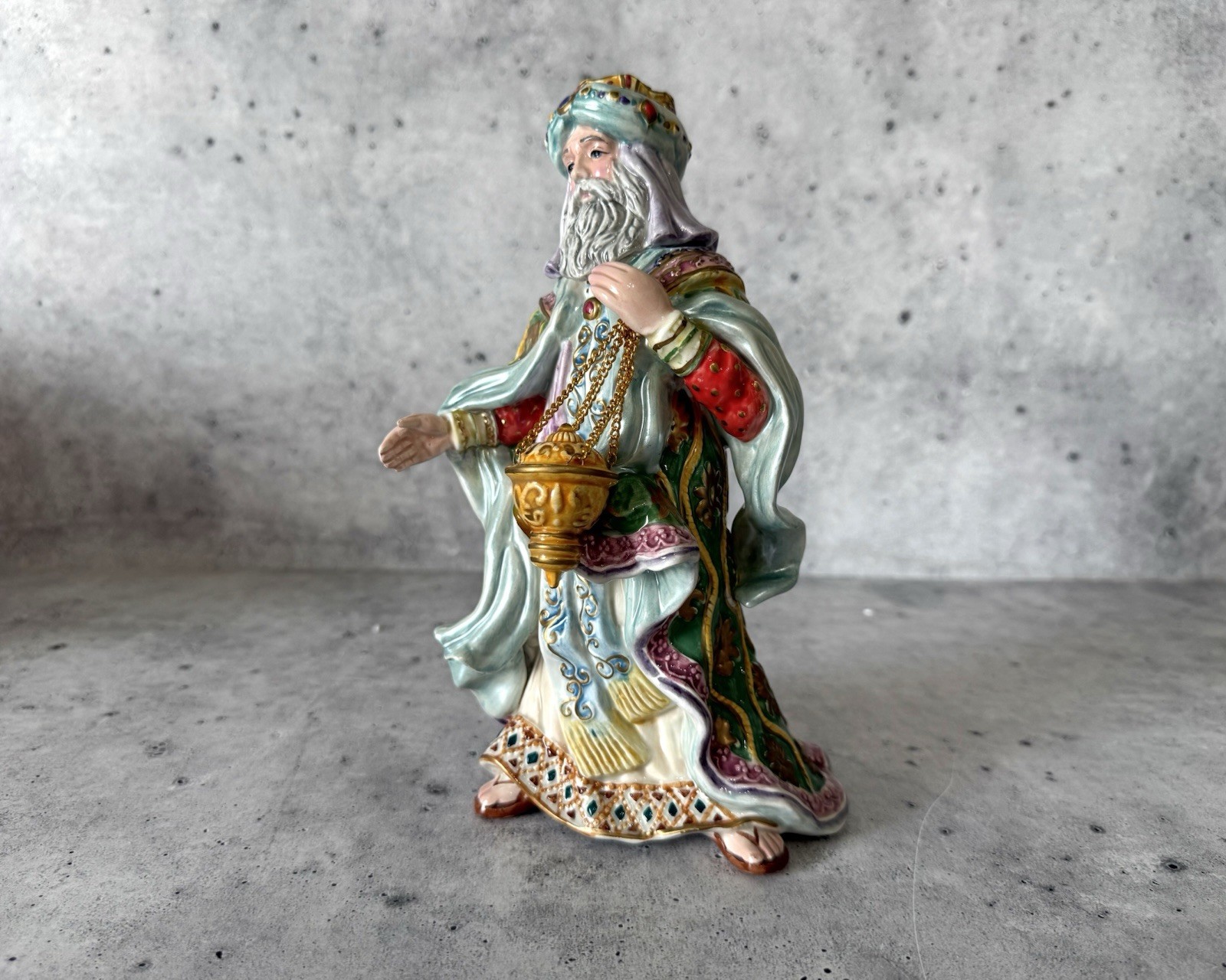 Fitz & Floyd Nativity Arabian Wise Man 9.2″ 19/204 In Box MINT COND