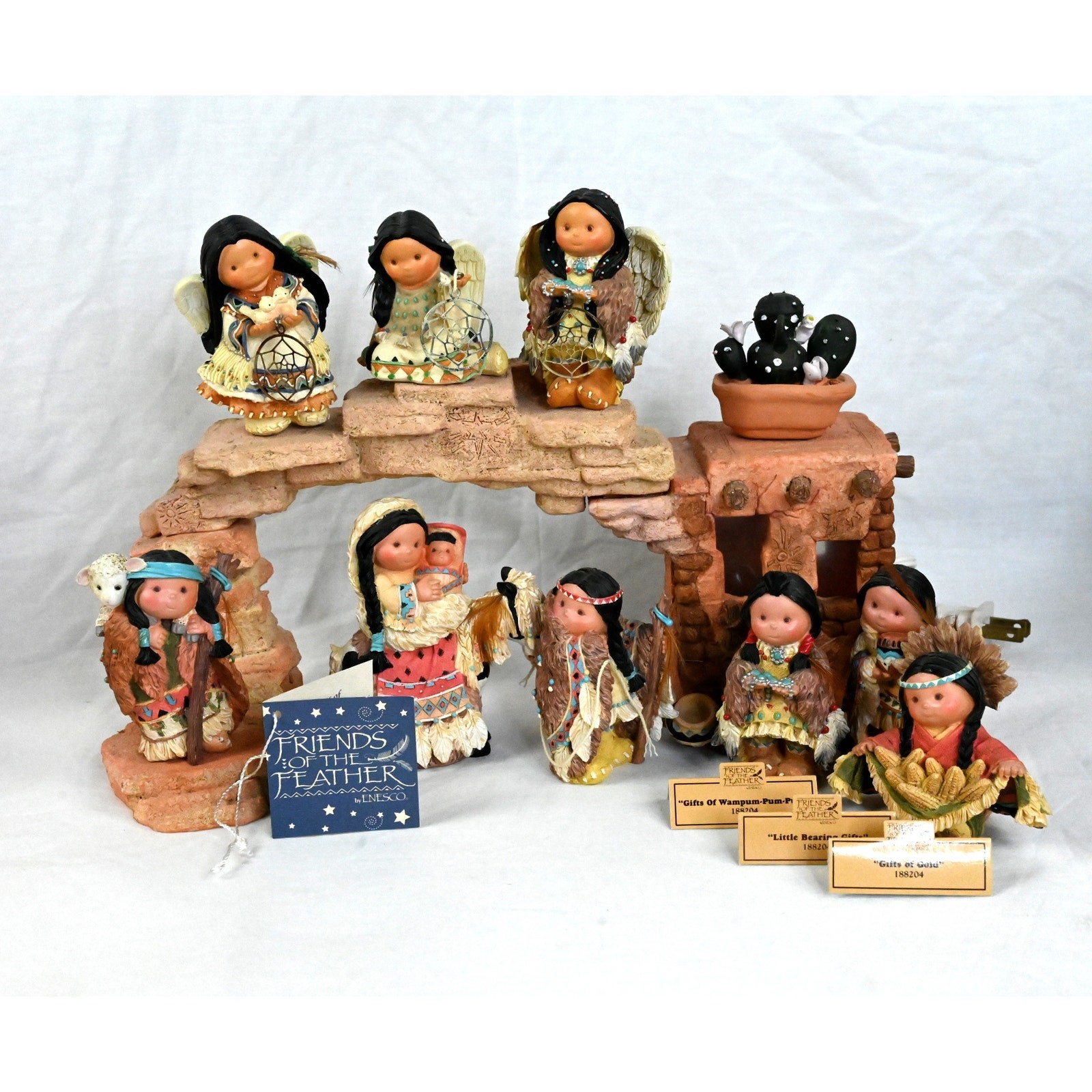 Friends of the Feather Enesco Nativity Scene Lot