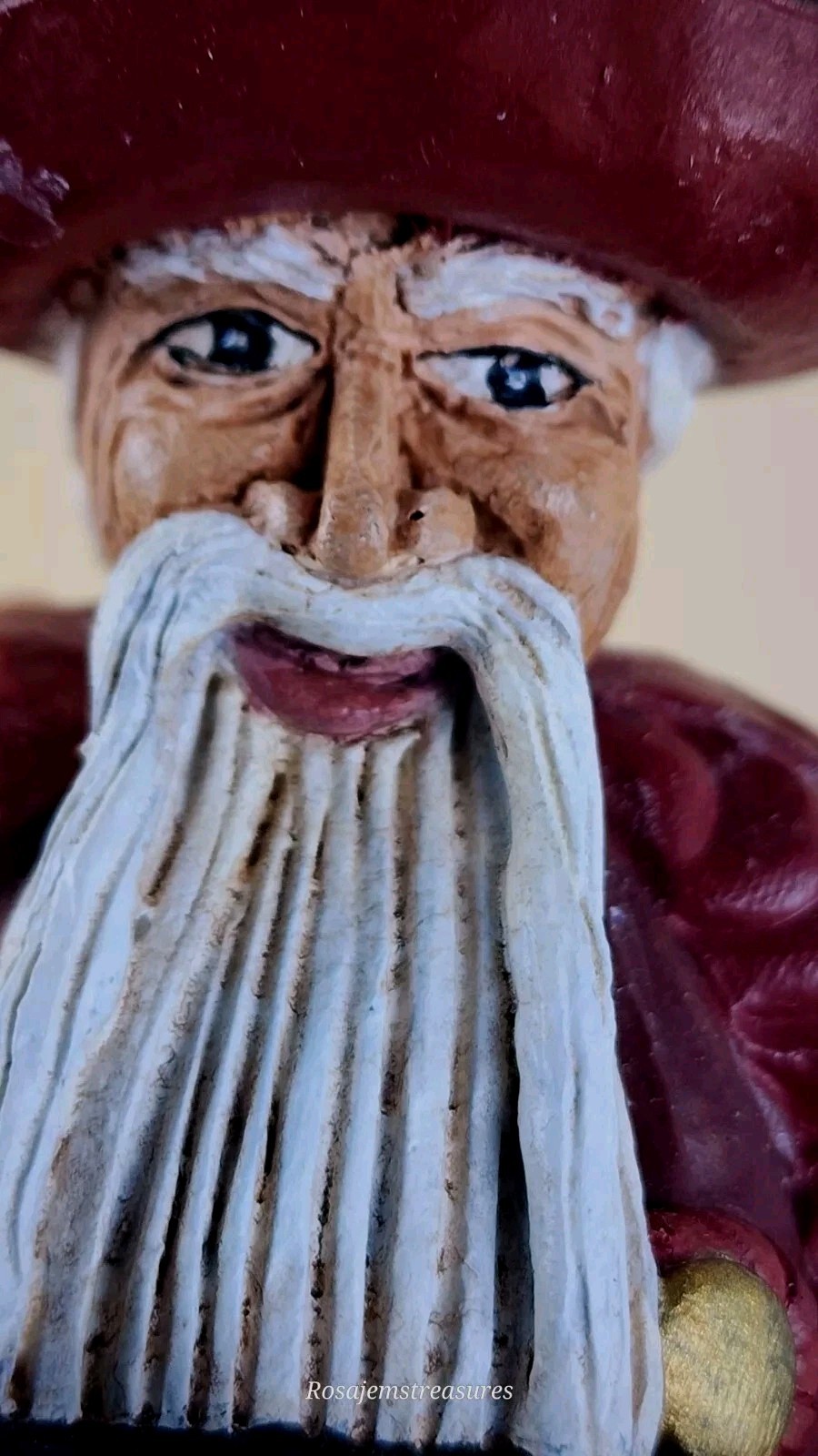 1988 J&D Creations, # 1414 Ancient Chinese Wizard Figurine w/ Chest, 7.5″ Tall