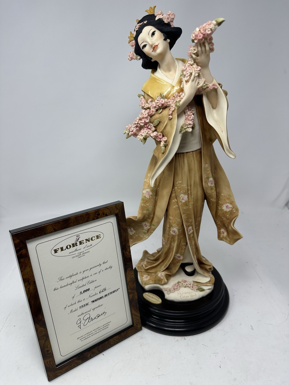G Armani Madame Butterfly 1533C Figurine 618/5000 Limited Edition COA RARE MINT