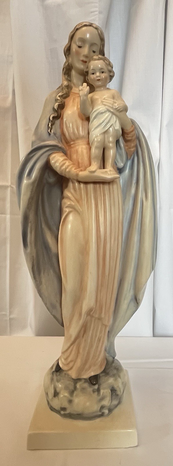 UNGER Goebel Bee Inside V Germany 14.5” Madonna & Child Statue Vintage HM 80 E&R