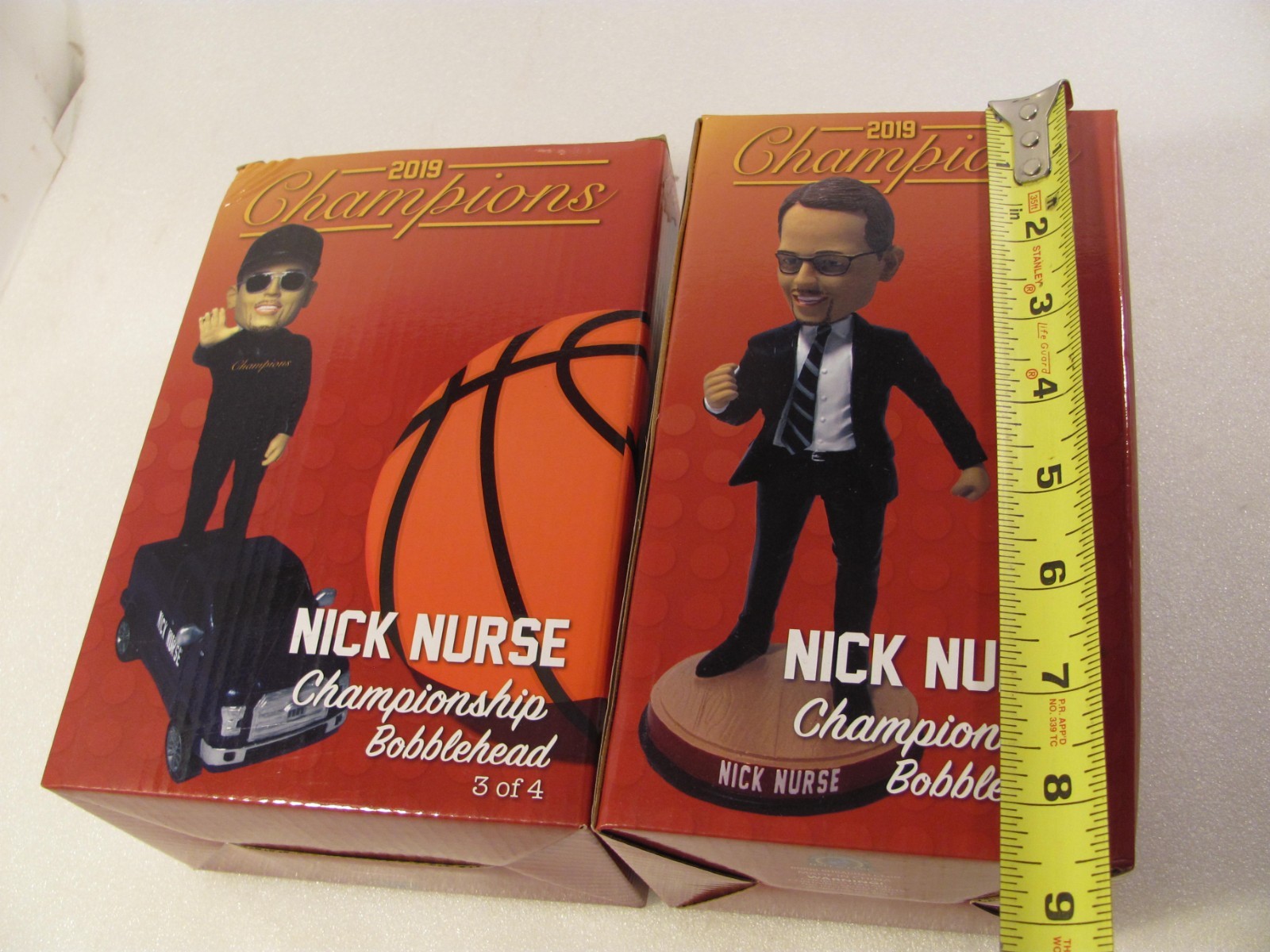Nick Nurse Championship Bobblehead Set of 2 Toronto Raptors 2019 NBA Coach New