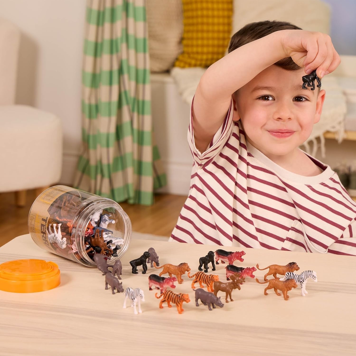Educational 60-Piece Mini Wild Animal Figurines – Perfect for Kids 3 & Up