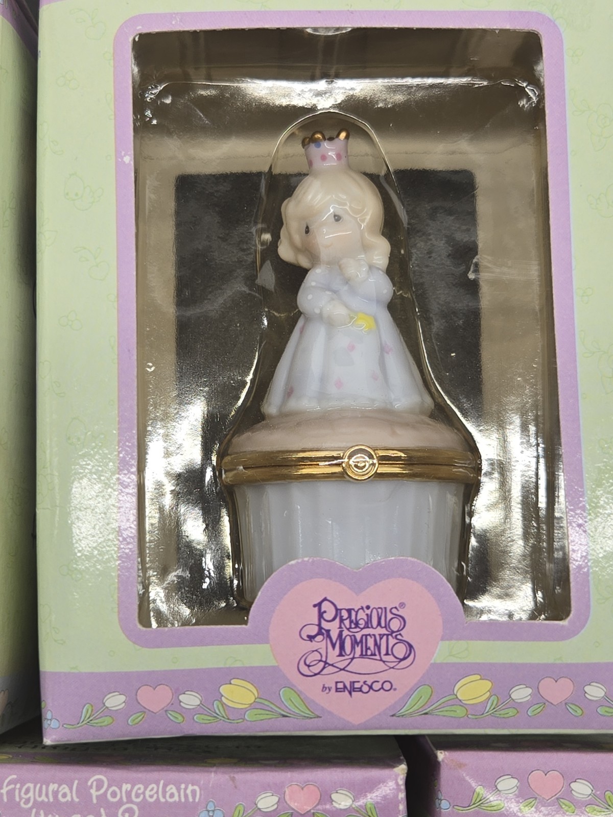 Precious Moments Figural Porcelain Hinged Box’s Lot Of 5