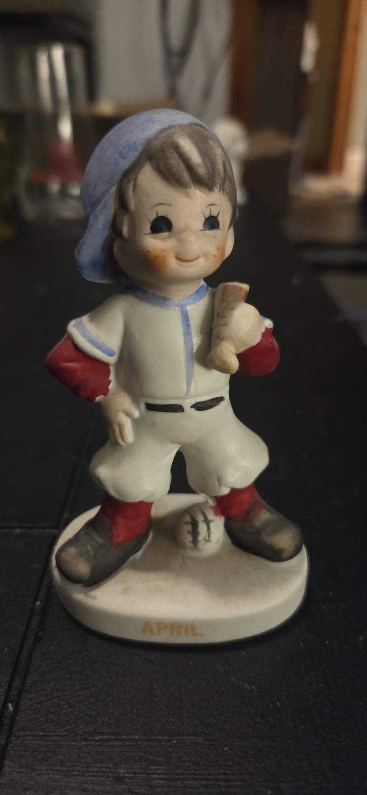 1950s Baseball Player Figurines Little Boy Baseball player