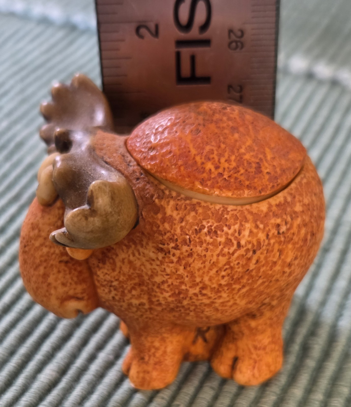 Adorable Kingdom Pot Bellys Hoofy Moose Trinket Box Figurine. 2003