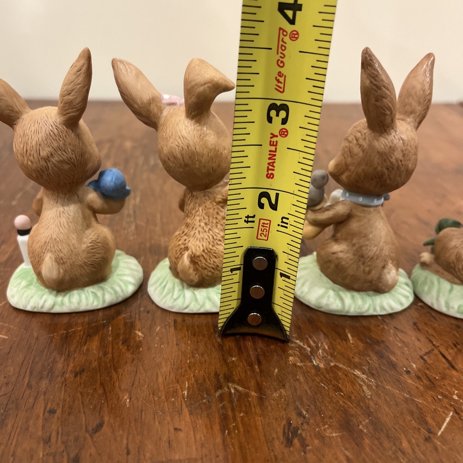 Vtg 6 1980’s Lefton Boy and Girl Bunnies Bunny Easter Eggs Figurines #05444