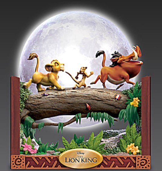 Disney The Lion King 30th Anniversary Illuminated Bookends SET Bradford Exchange
