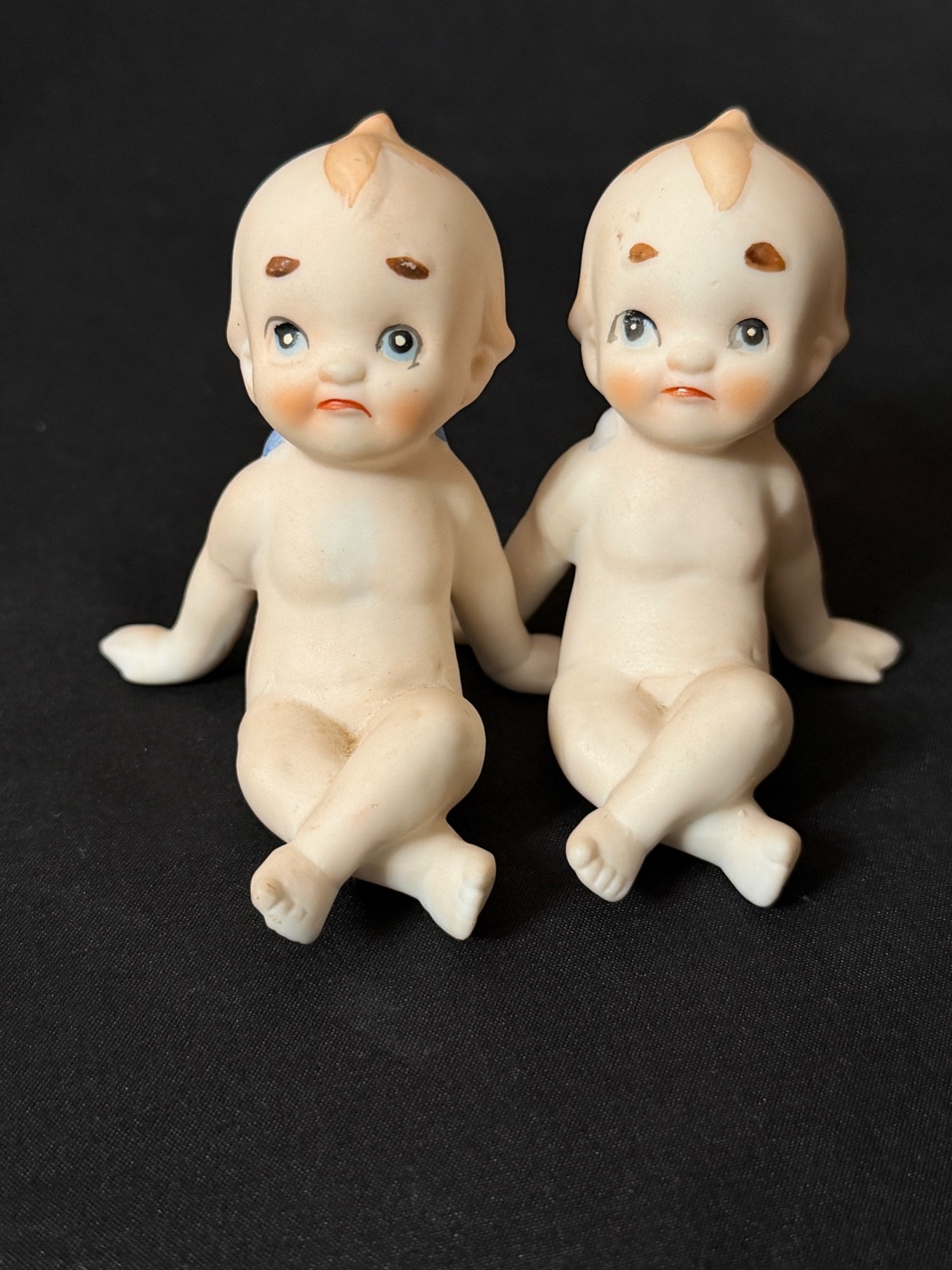 5 Cute Vintage Lefton Enesco Japan Bisque Porcelain Kewpie Doll Figurines