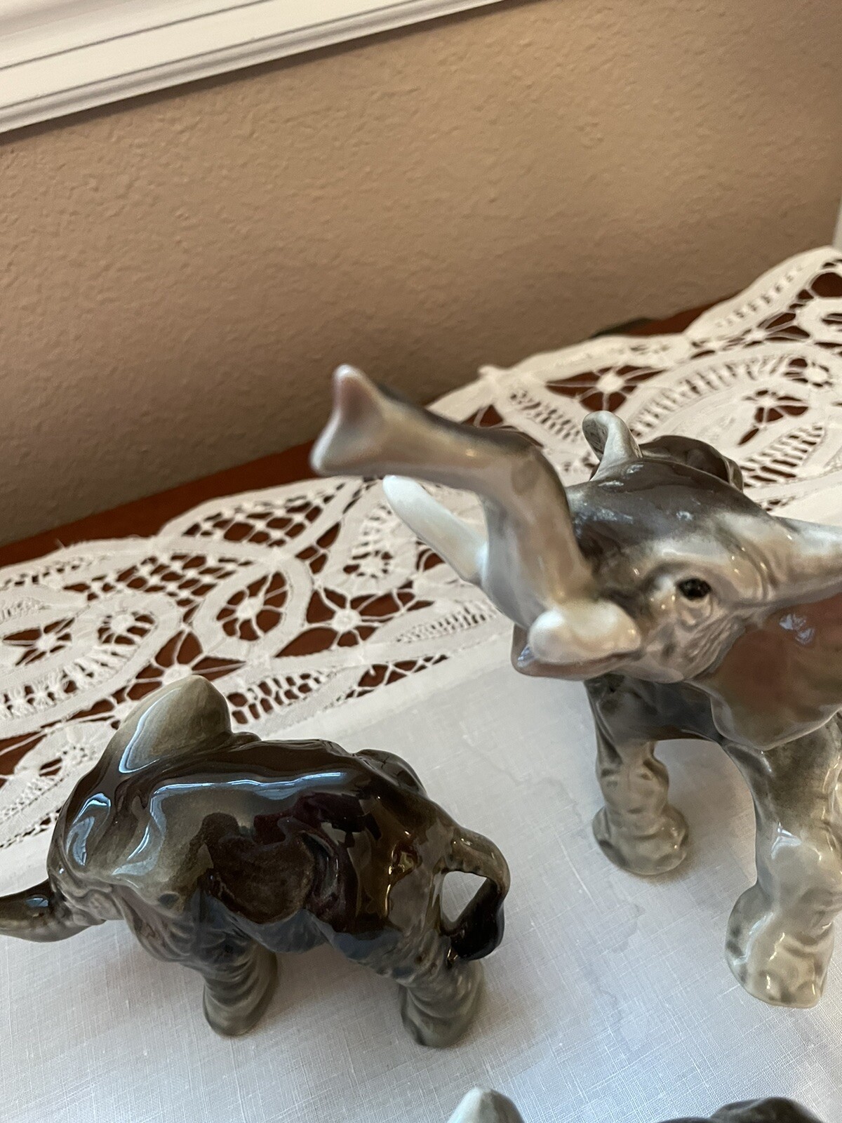 Rare Tembo & Tembino Ceramic Arts Studio Elephants Mama and Babies