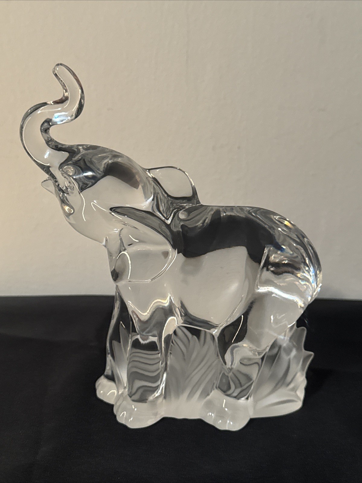Lenox 1994 Crystal Elephant with Trunk Raised. Perfect Condition.