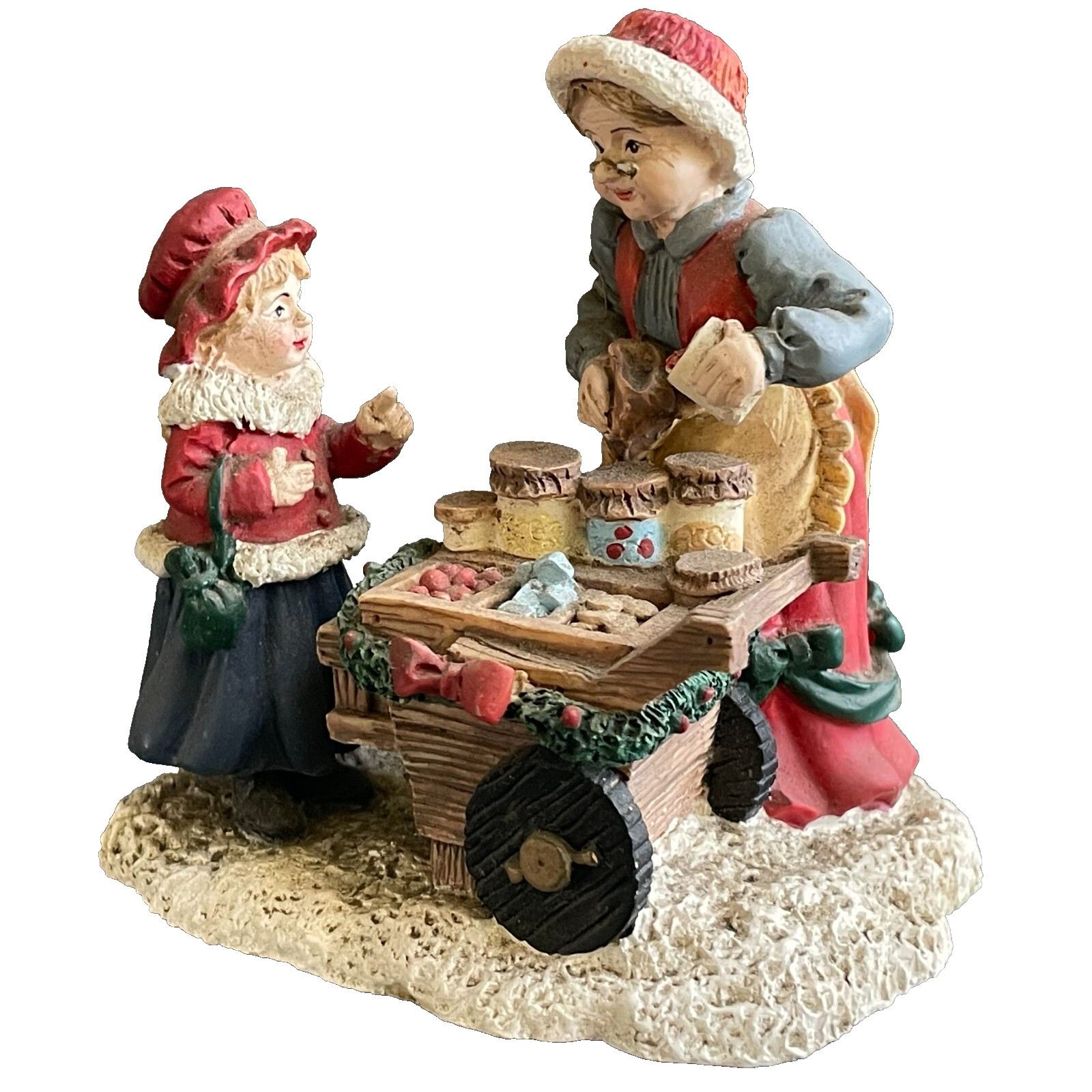 Vintage 1995 Mervyn’s Figurine 2 Women & Cart Decorative Vintage Collectible