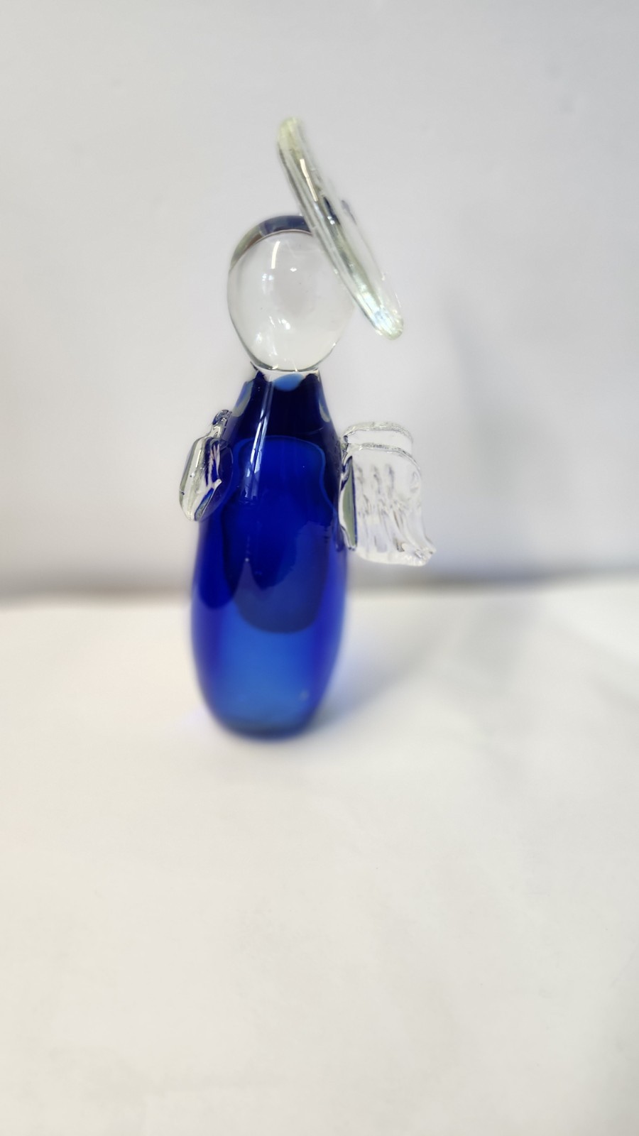 Cobalt Blue Angel/ Murano Figure Estate Find. Hand Blown glass
