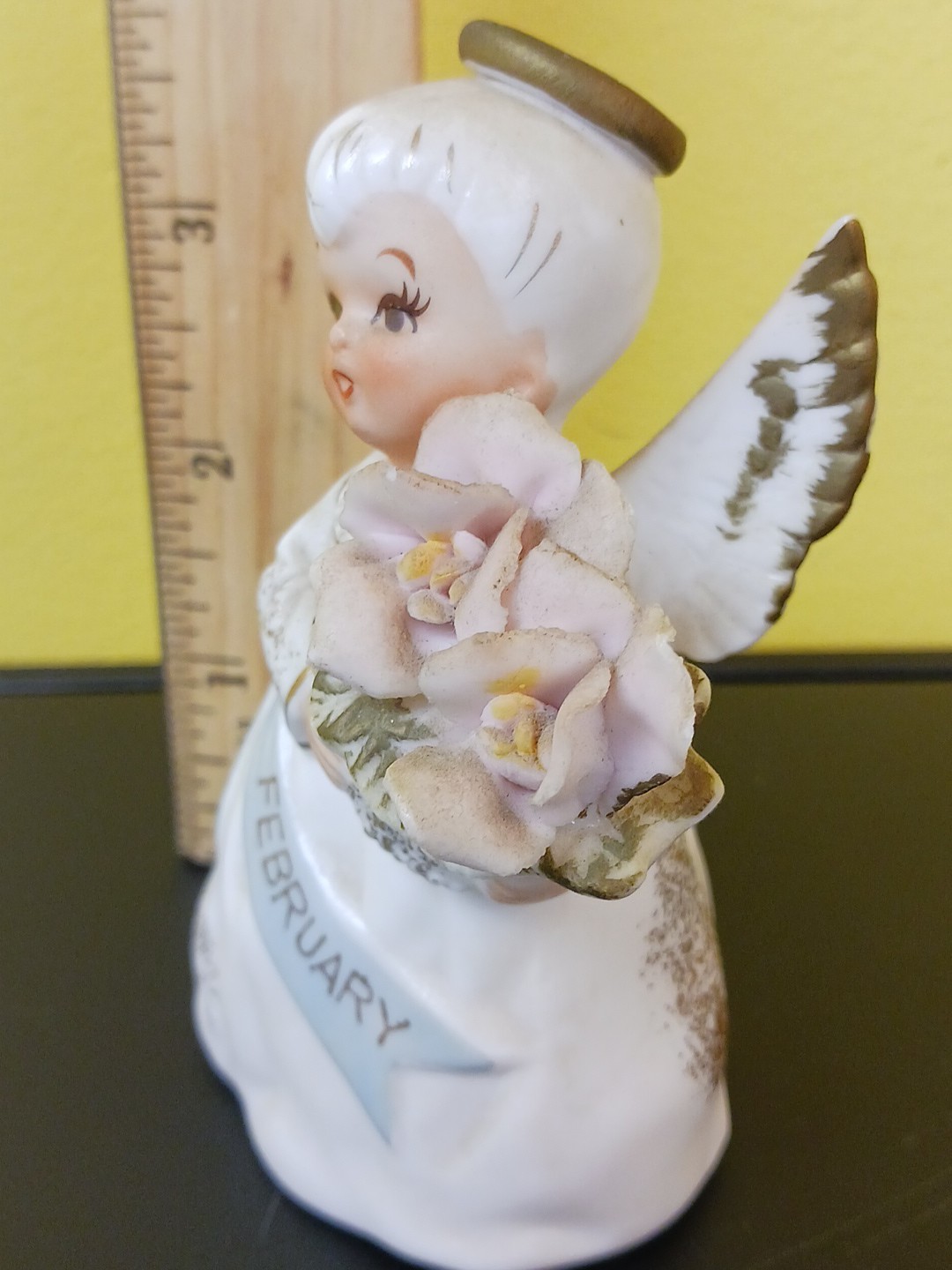 Lefton February Angel 4″ Figurine Vintage Ceramic Collectible Japan