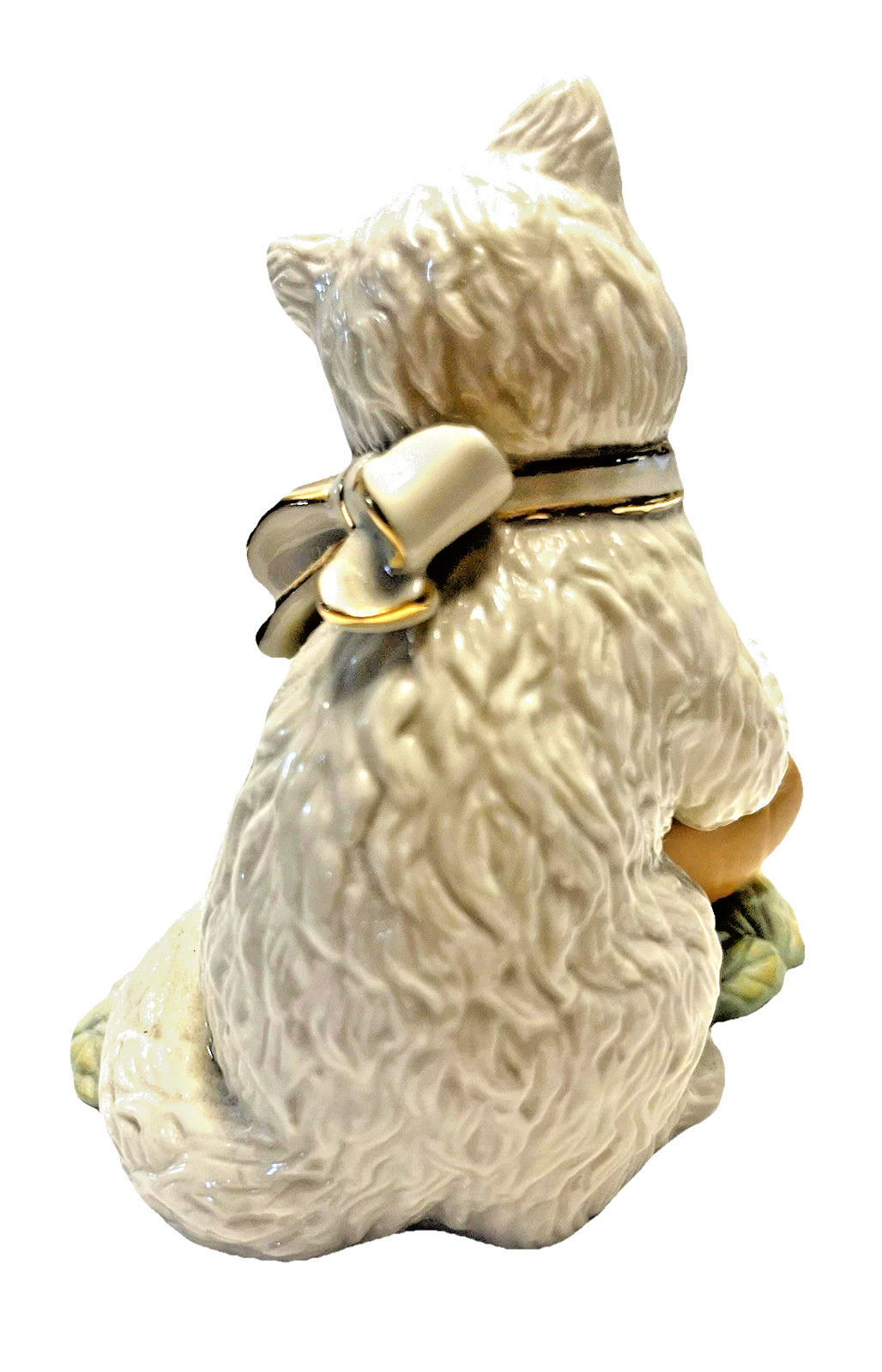 Lenox 12 Months of Kitties Touchdown Kitty Cat Sept. Football Figurine No Box