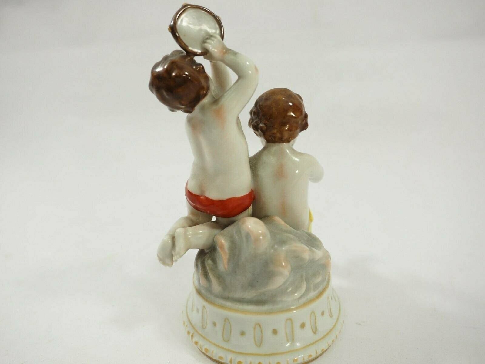 Adorable A.J.Uffrecht Porcelain figurine of two children playing Instruments