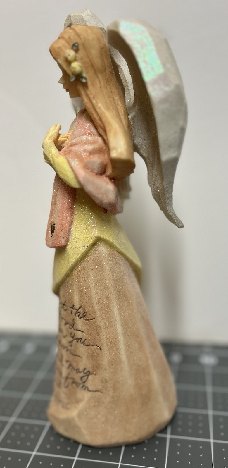 VTG 2004 Enesco Foundations KAREN HAHN Inspirational Health Angel Figurine 9.5”
