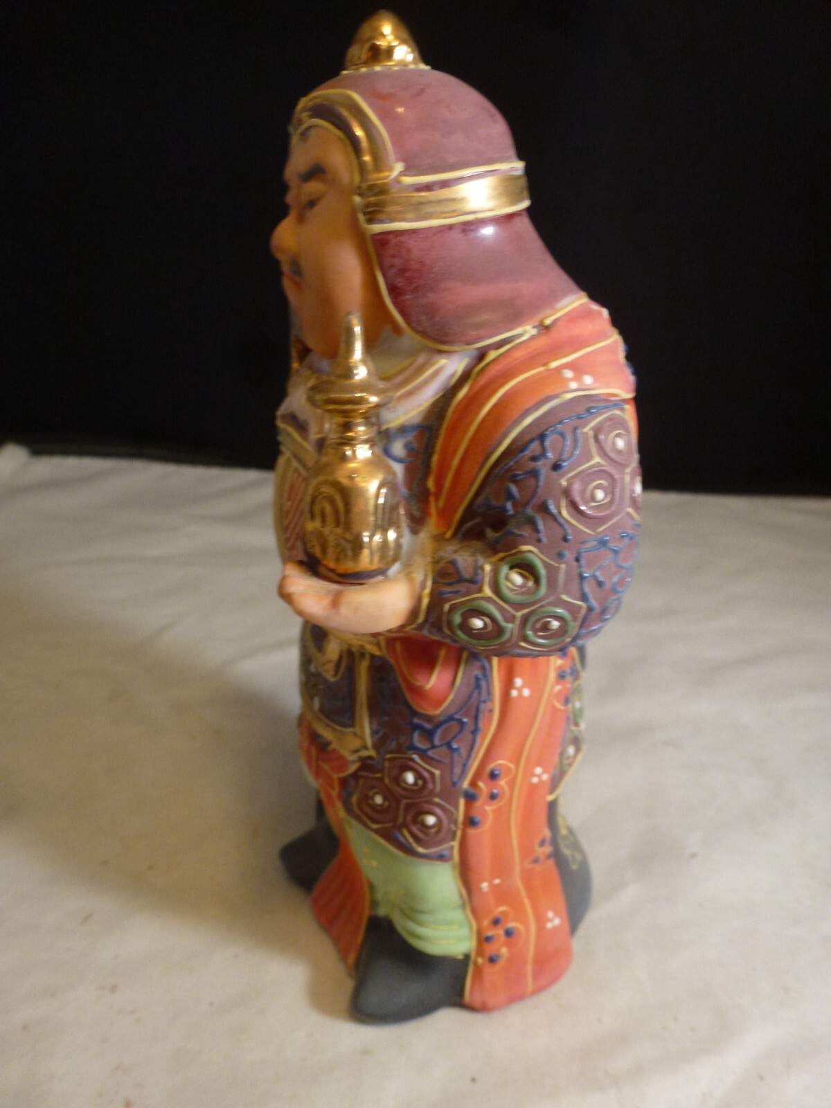 Kutani Japanese Porcelain Moriage 7 Gods Of Luck Antique 5 5/8″ Figurine