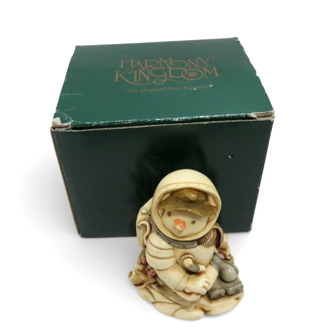 Harmony Kingdom Blue Moon Snowman Astronaut Trinket Figurine Boxed 3.7″