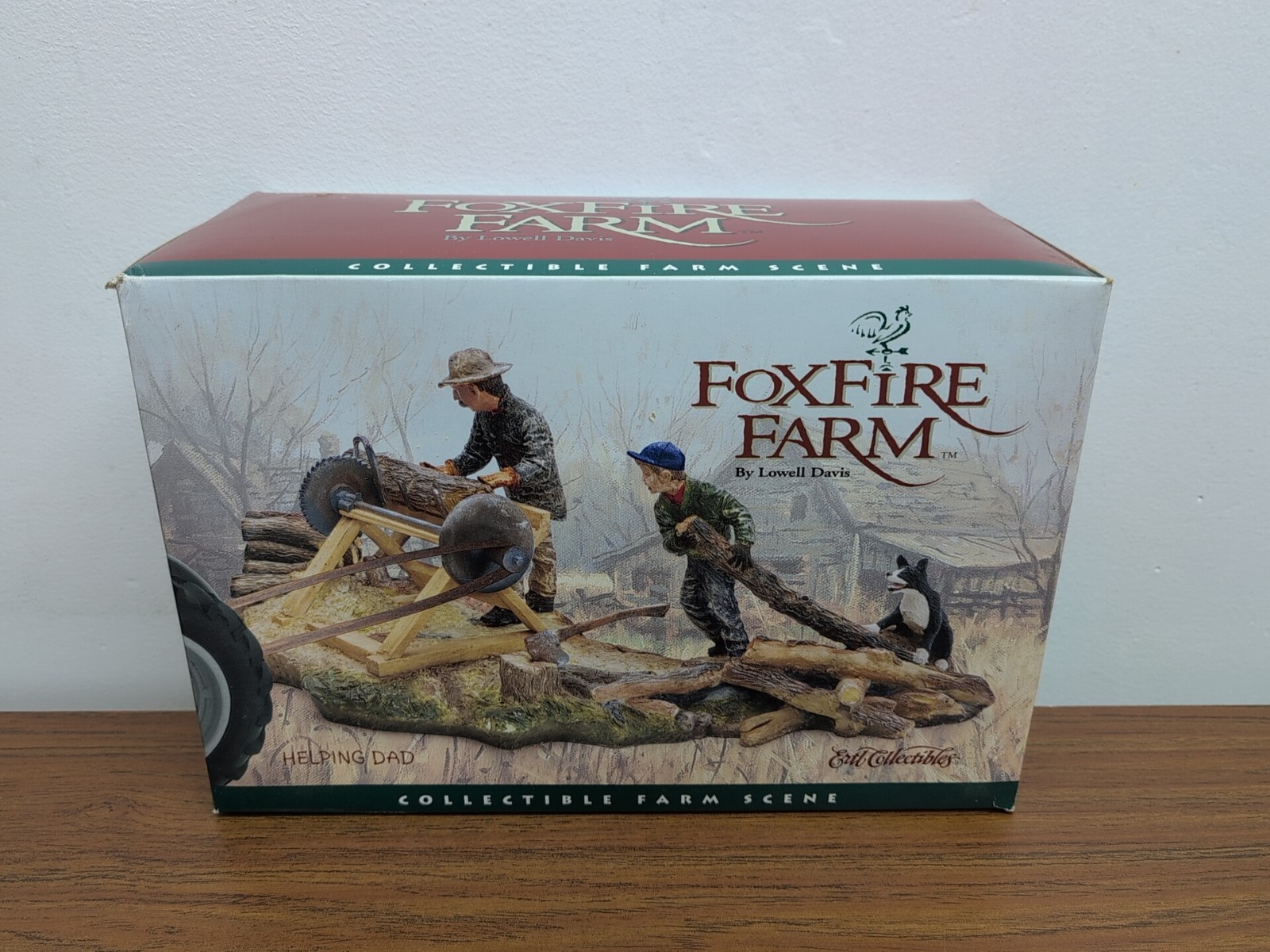 1996 ERTL FOXFIRE FARM collectible scene “Helping Dad” in Box Lowell Davis #1043