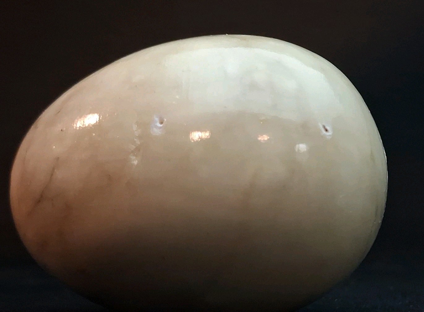3 Vintage Italian Alabaster Eggs Purple, Blue, Pale Yellow