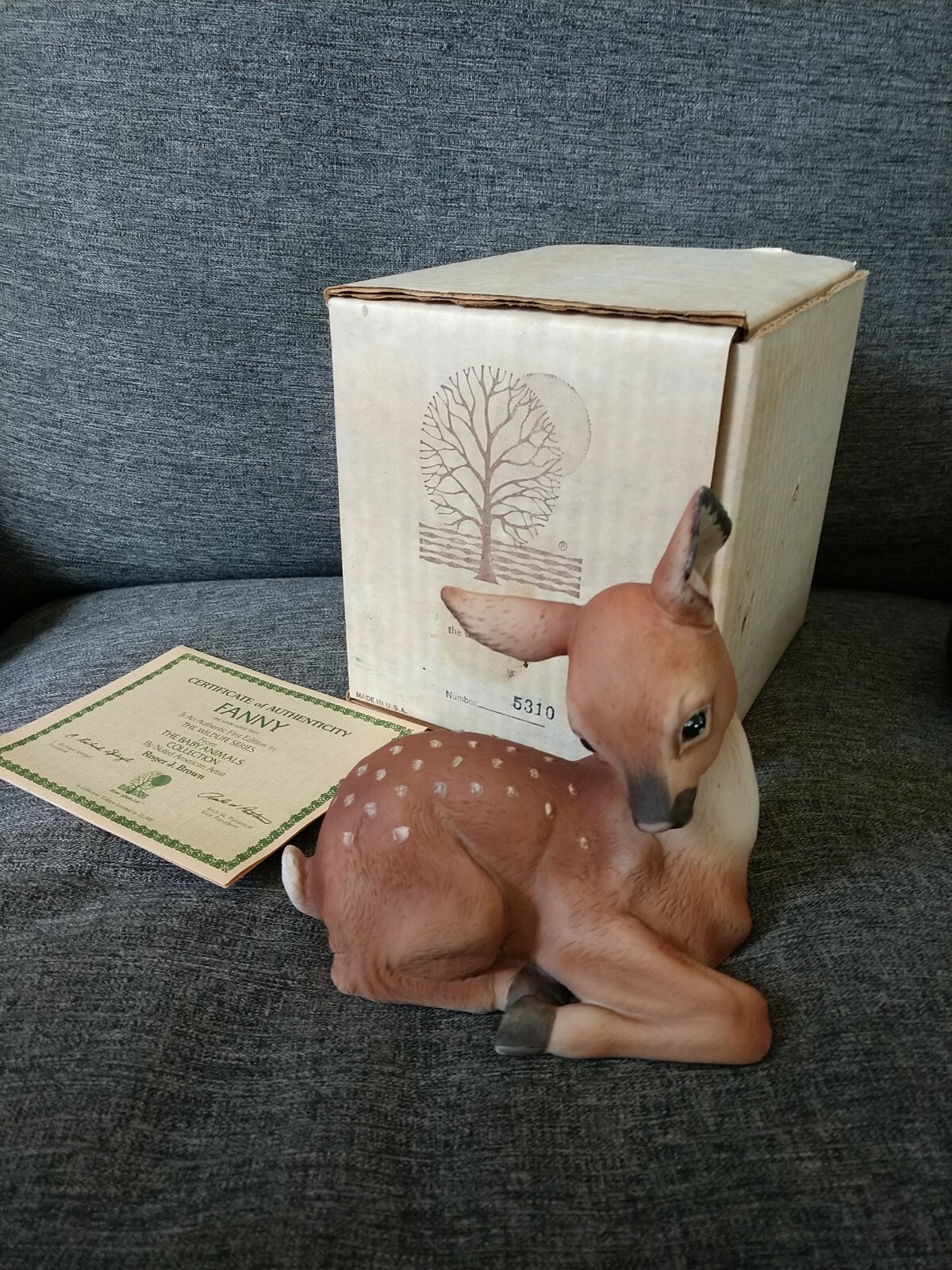 “Fanny” The White-Tailed Fawn #5310 1978 Wildlife Series Roger J. Brown