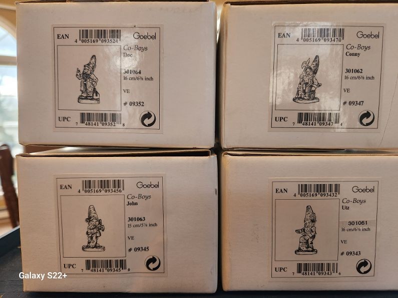 4 1993 Special Issue Goebel Co-Boys Figurines