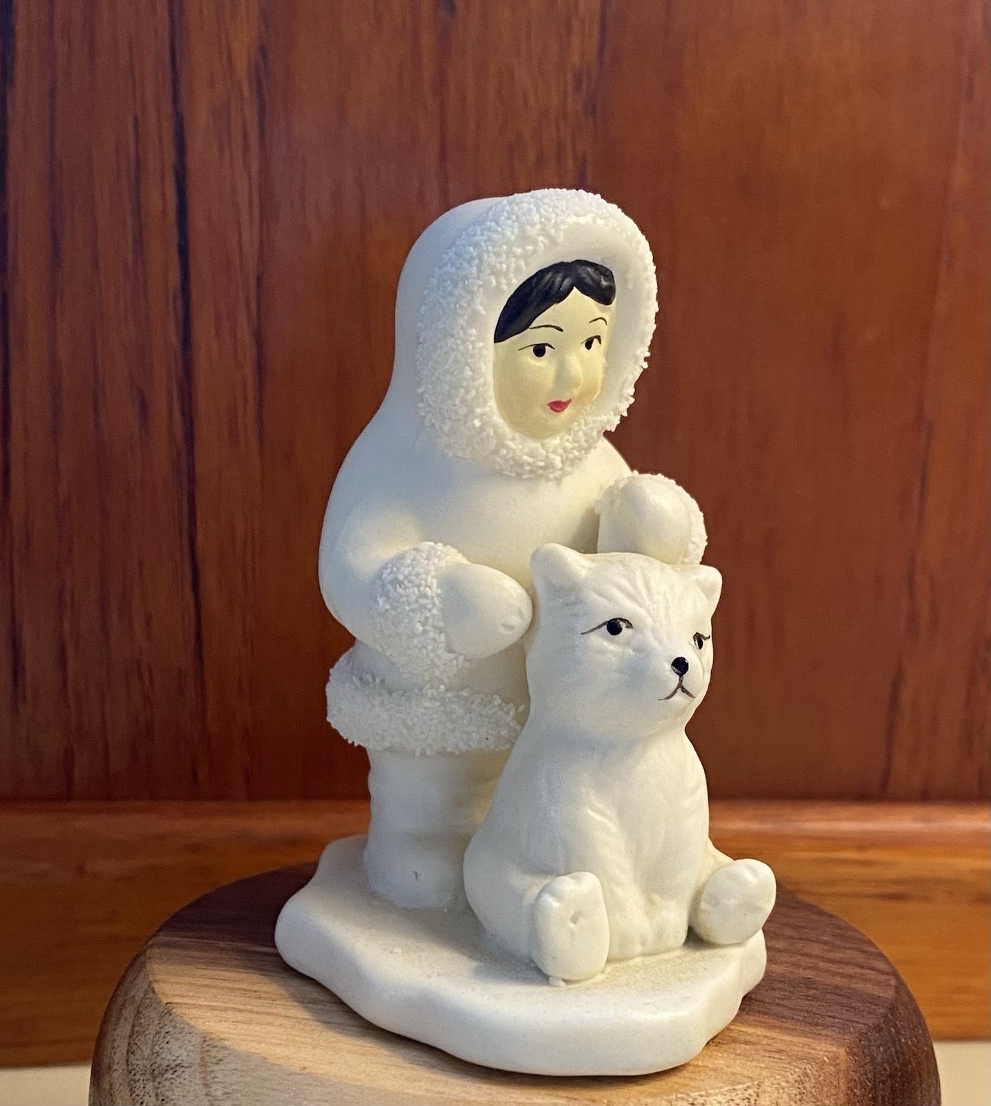 Artic Kids Porcelain Child and Baby Polar Bear Vintage Figurine