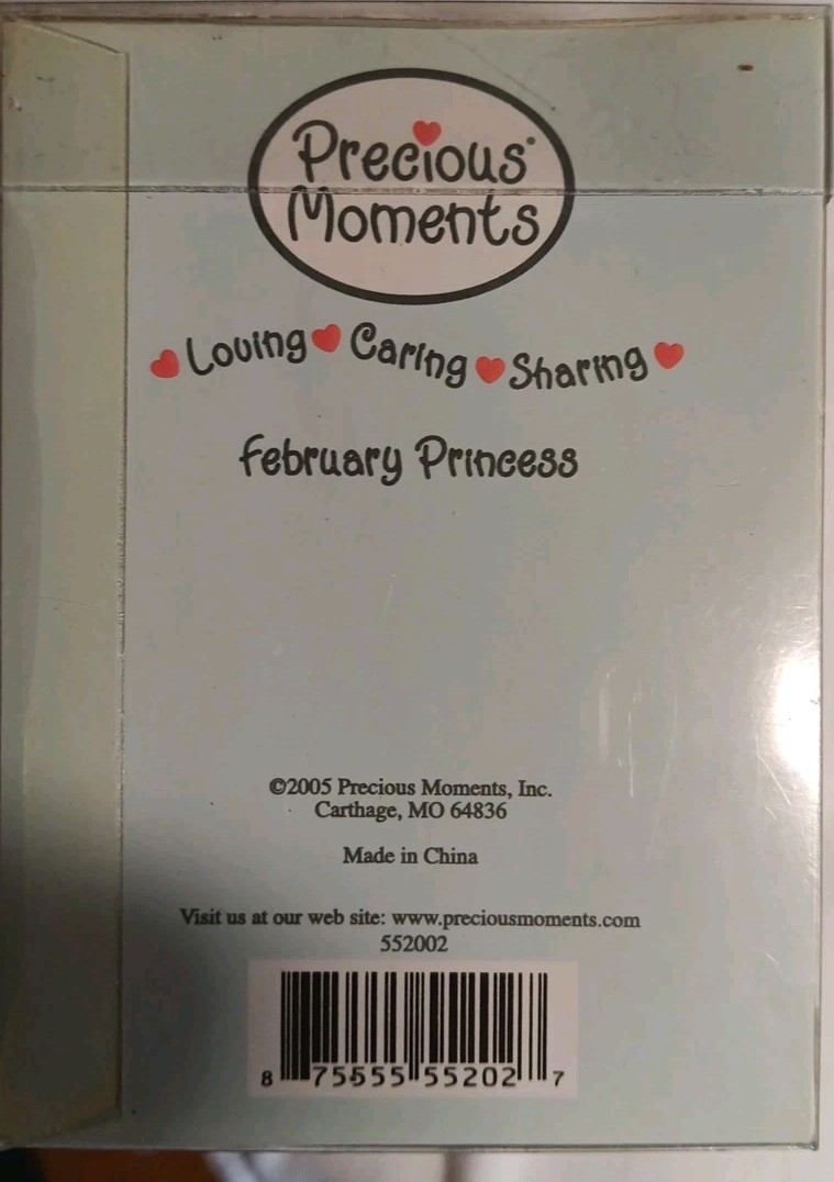 Precious Moments February Princess Collectable Porcelain Baby Figurine Retired