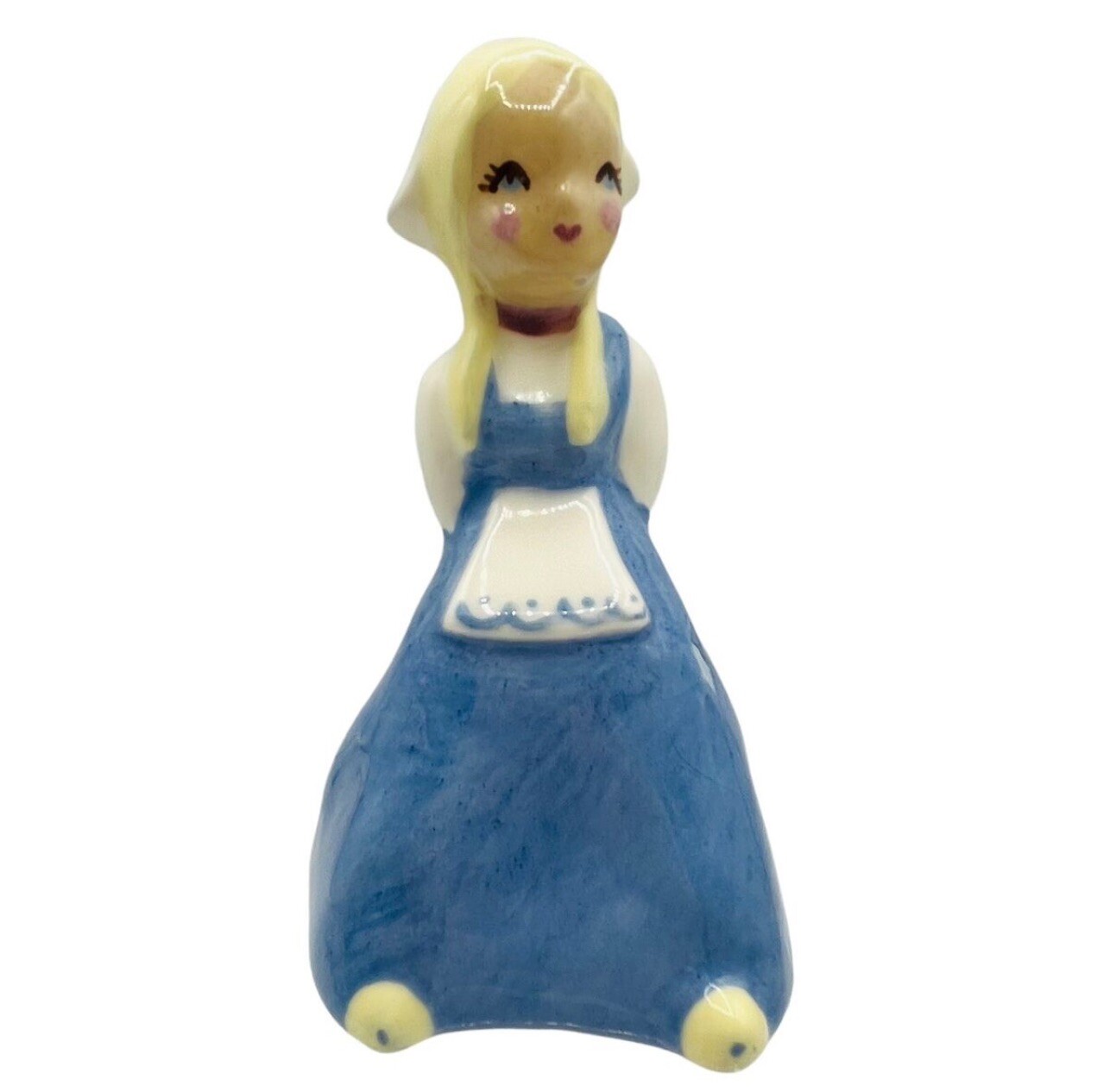 Vintage YONA Ceramics Dutch Girl Figurine California Pottery 5” Signed