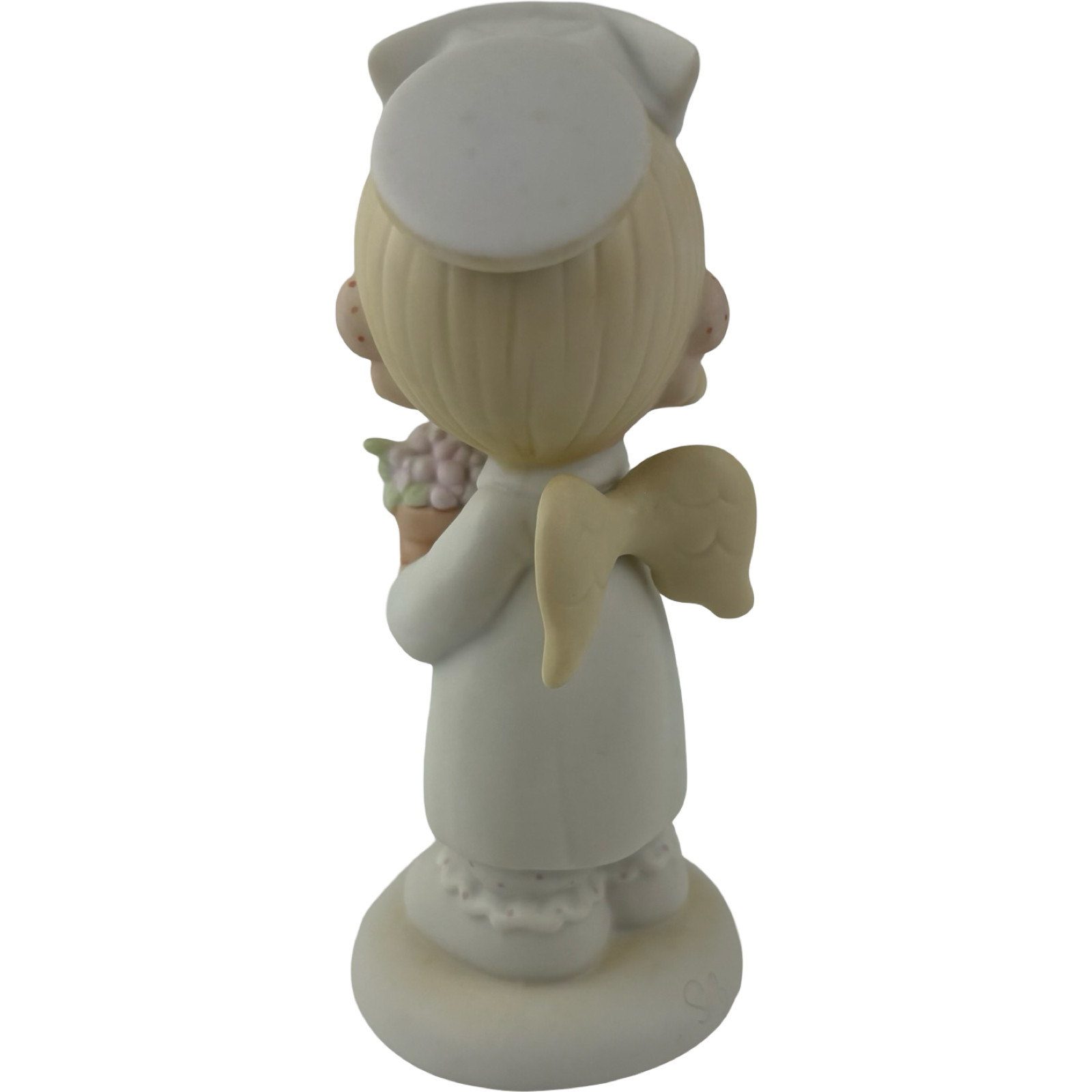 Precious Moments Angel Of Mercy Nurse Figurine VTG 1986 Angel W/ Flowers 102482