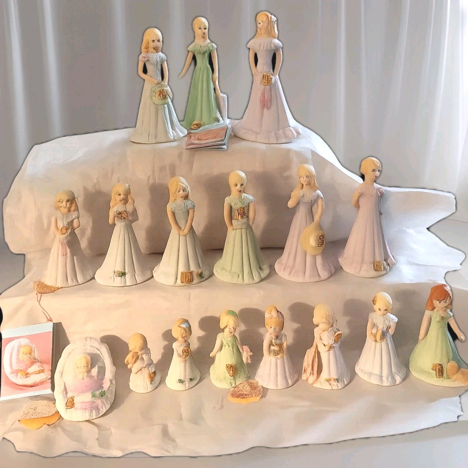 17 Precious Moment Growing Up Girls Baby To 16; 16 Blonde, 13 W/Boxes,Sev W/Tags