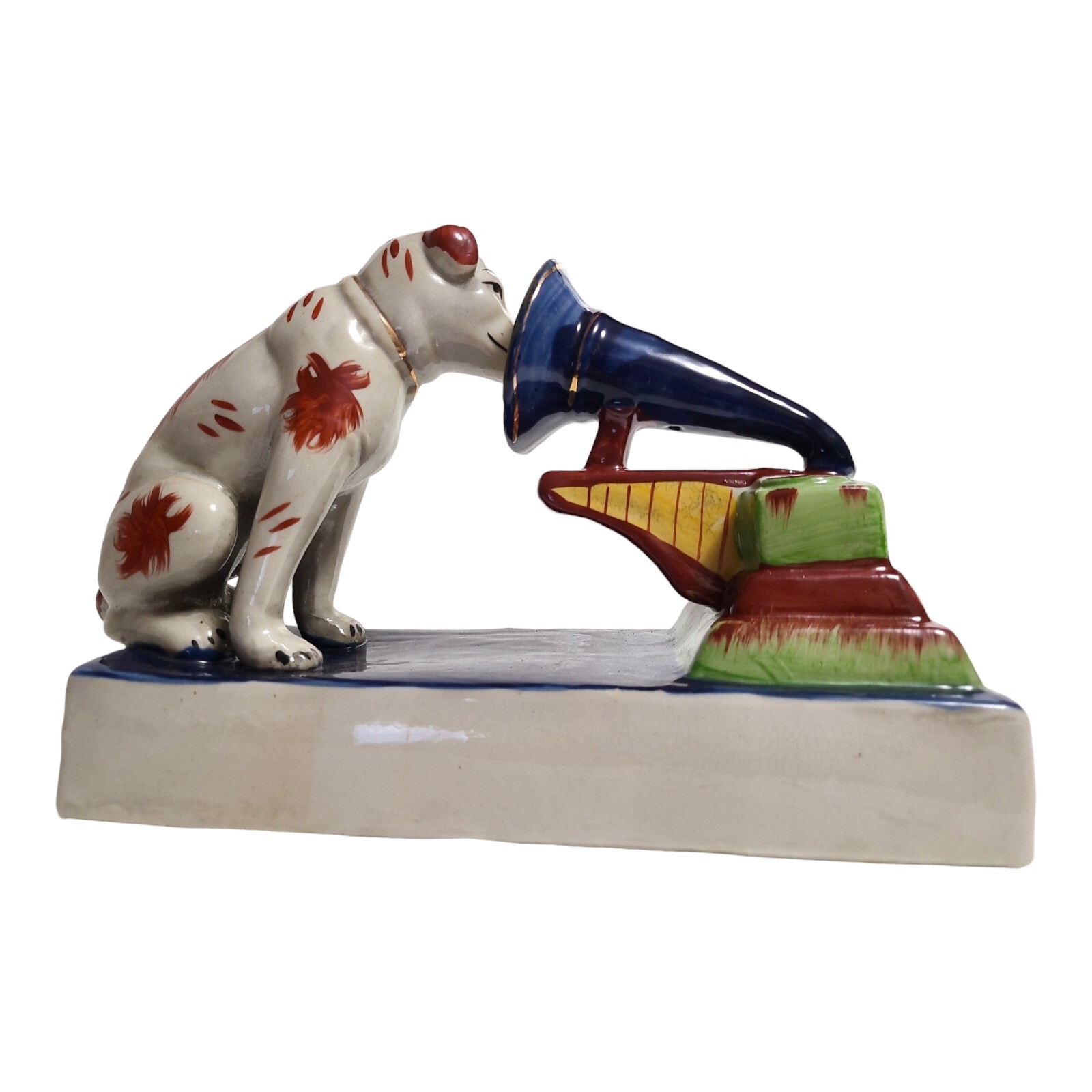 Vtg Ceramic RCA Victor “His Master’s Voice” Ceramic NIPPER & Phonogragh Figurine