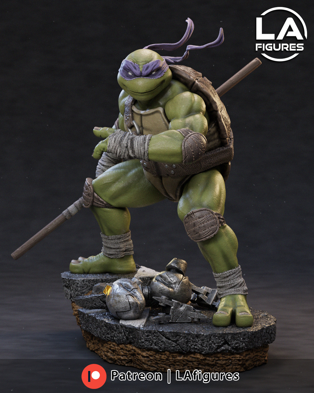 Donatello – TMNT 1/10 Scale Statue 3D Print Model Kit Unpainted