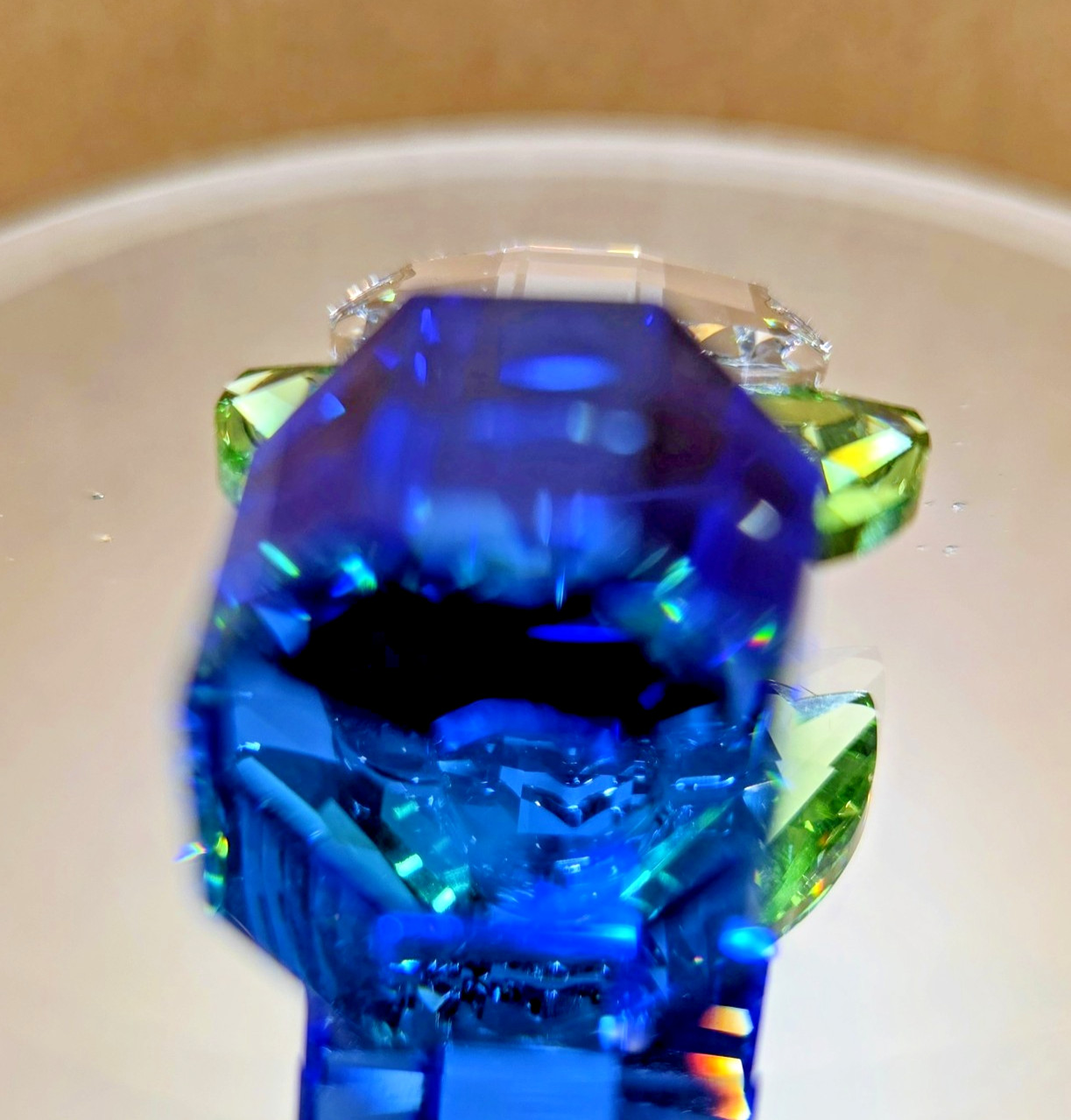 Swarovski Crystal Happy Flower in Clear Blue Pot Figurine #9460NR000121