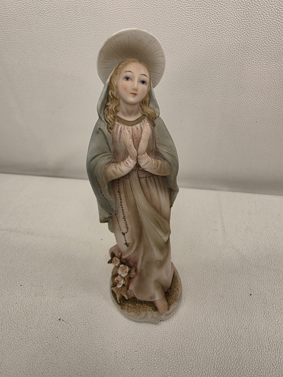 VTG 10″ LEFTON CHINA MARY MADONNA PORCELAIN FIGURINE KW1933 RELIGIOUS STATUE