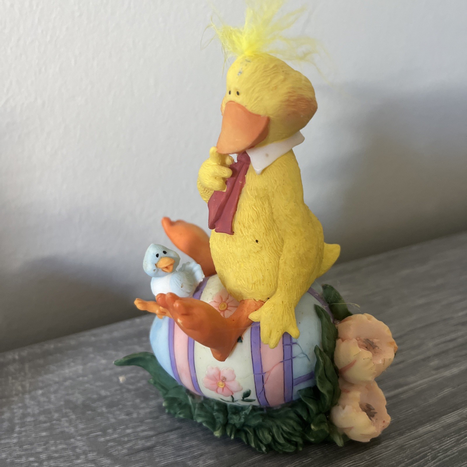 2 pc Charming easter unique very rare Duckling decor 4 1/2 inch