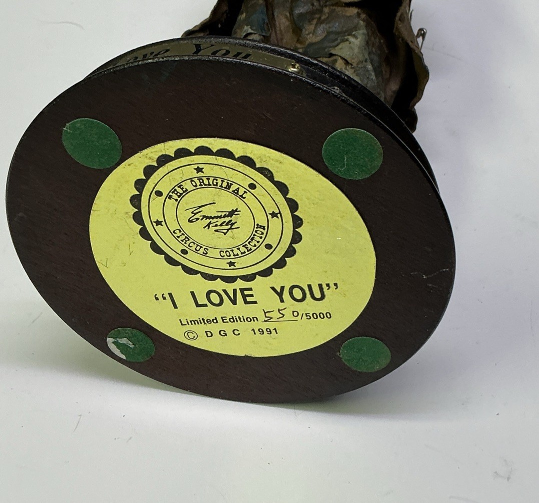 Emmett Kelly clown figurine “I Love You”
