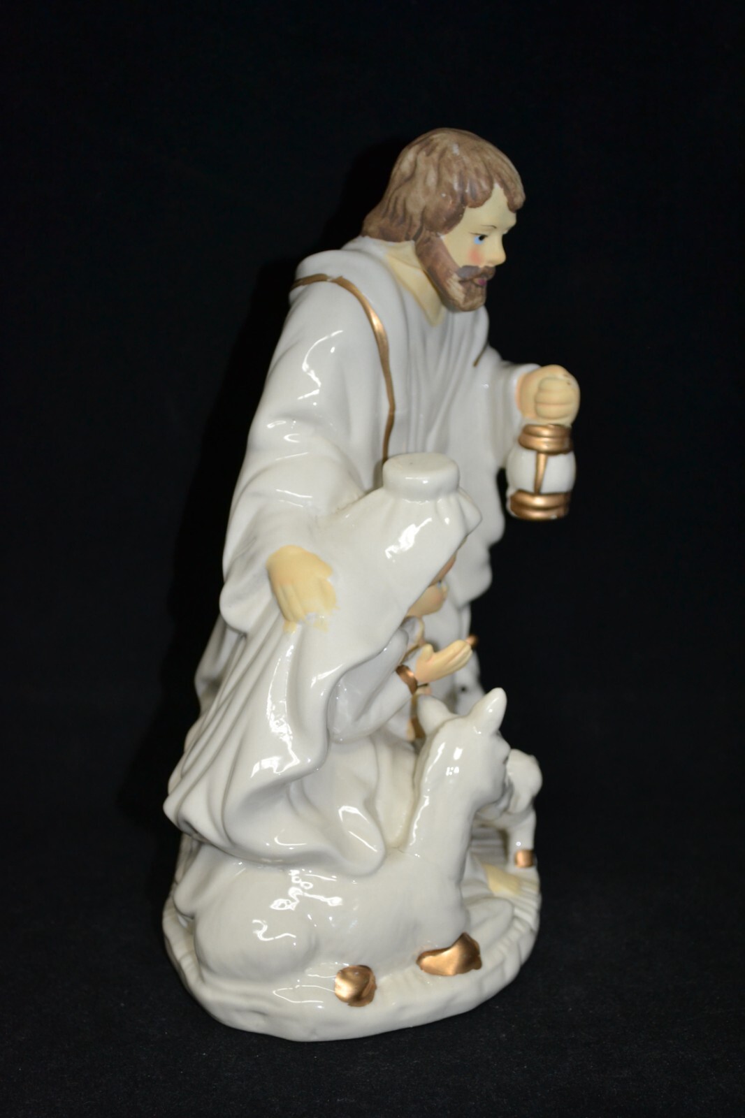 One Piece Porcelain Nativity Scene Hand Painted