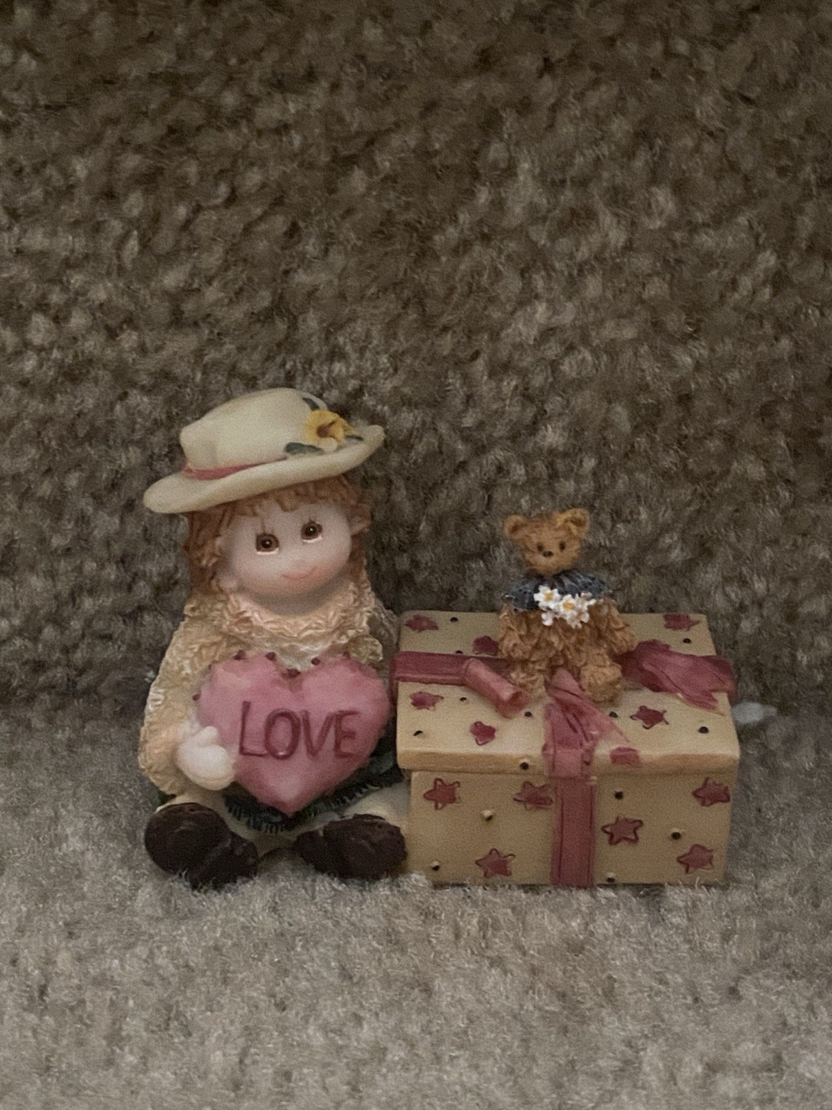 Vintage 1999 Girl Knick Knack Figurines Trinket Boxes Mini Lot Set Of 6 Gift