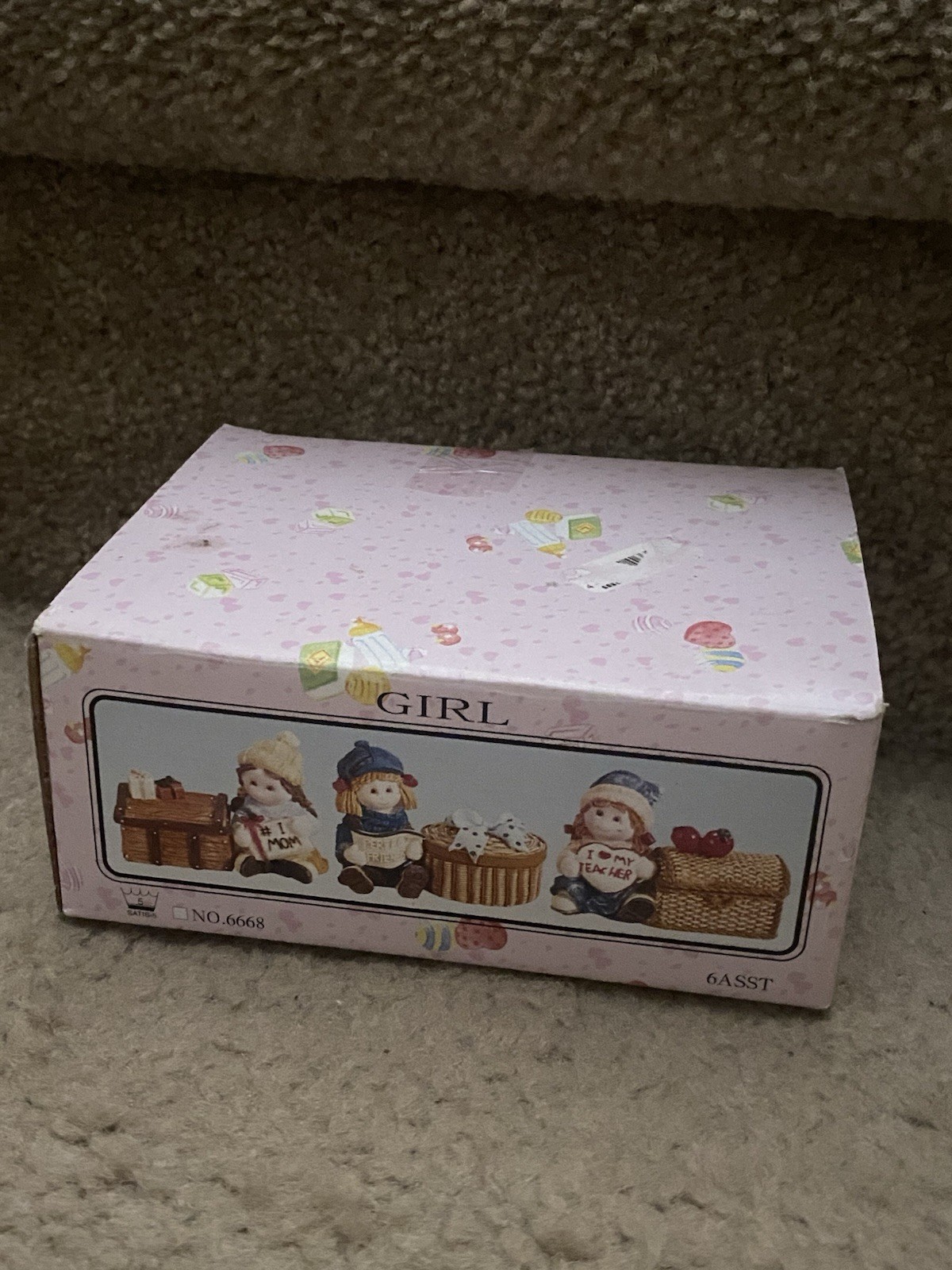 Vintage 1999 Girl Knick Knack Figurines Trinket Boxes Mini Lot Set Of 6 Gift