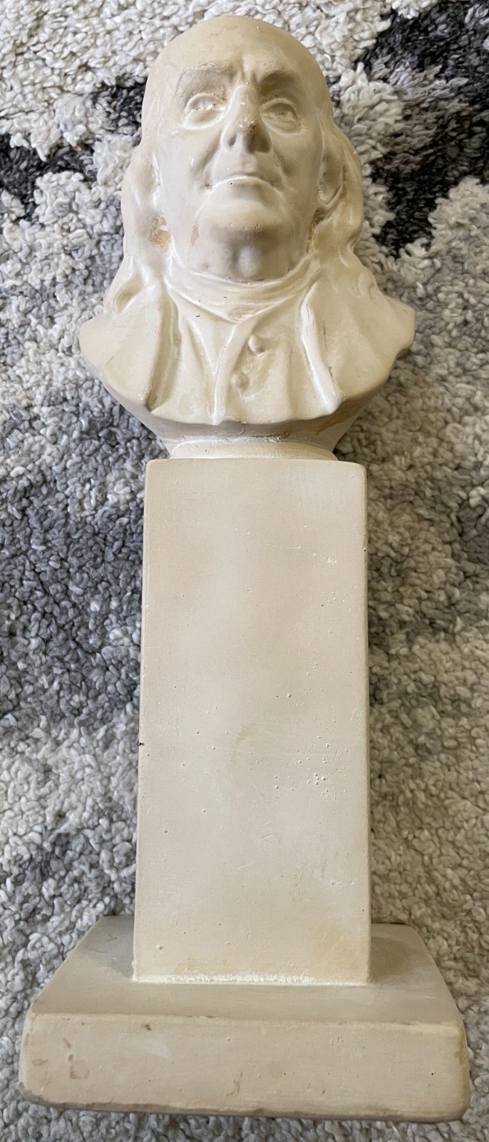 Vintage Alva Museum Replicas Benjamin Franklin Bust Statue Chalkware