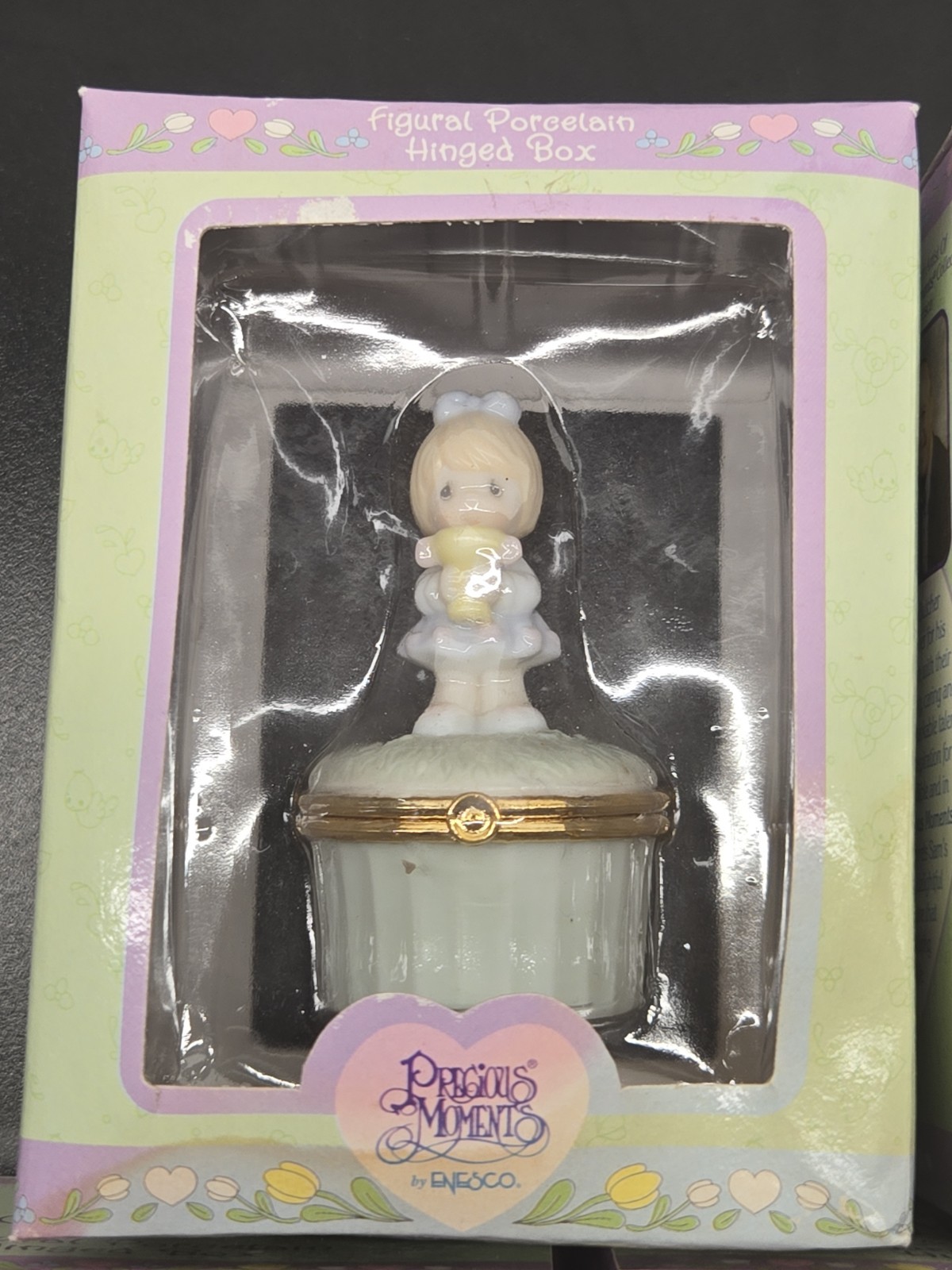 Precious Moments Figural Porcelain Hinged Box’s Lot Of 5